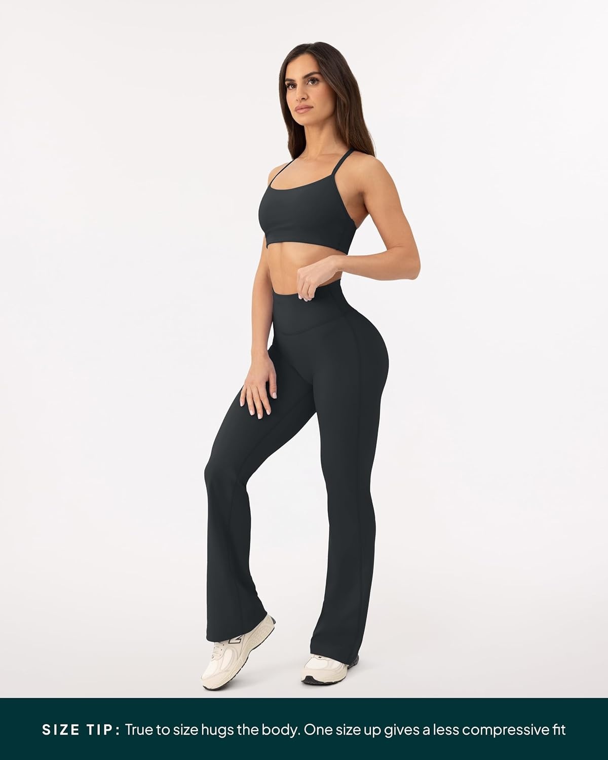 image:imagePAVOI ACTIVE High Waisted Flare Leggings for Women Buttery Soft Bell Bottom Workout Flared Wide Leg Yoga Pants FlexFlowForest Slate