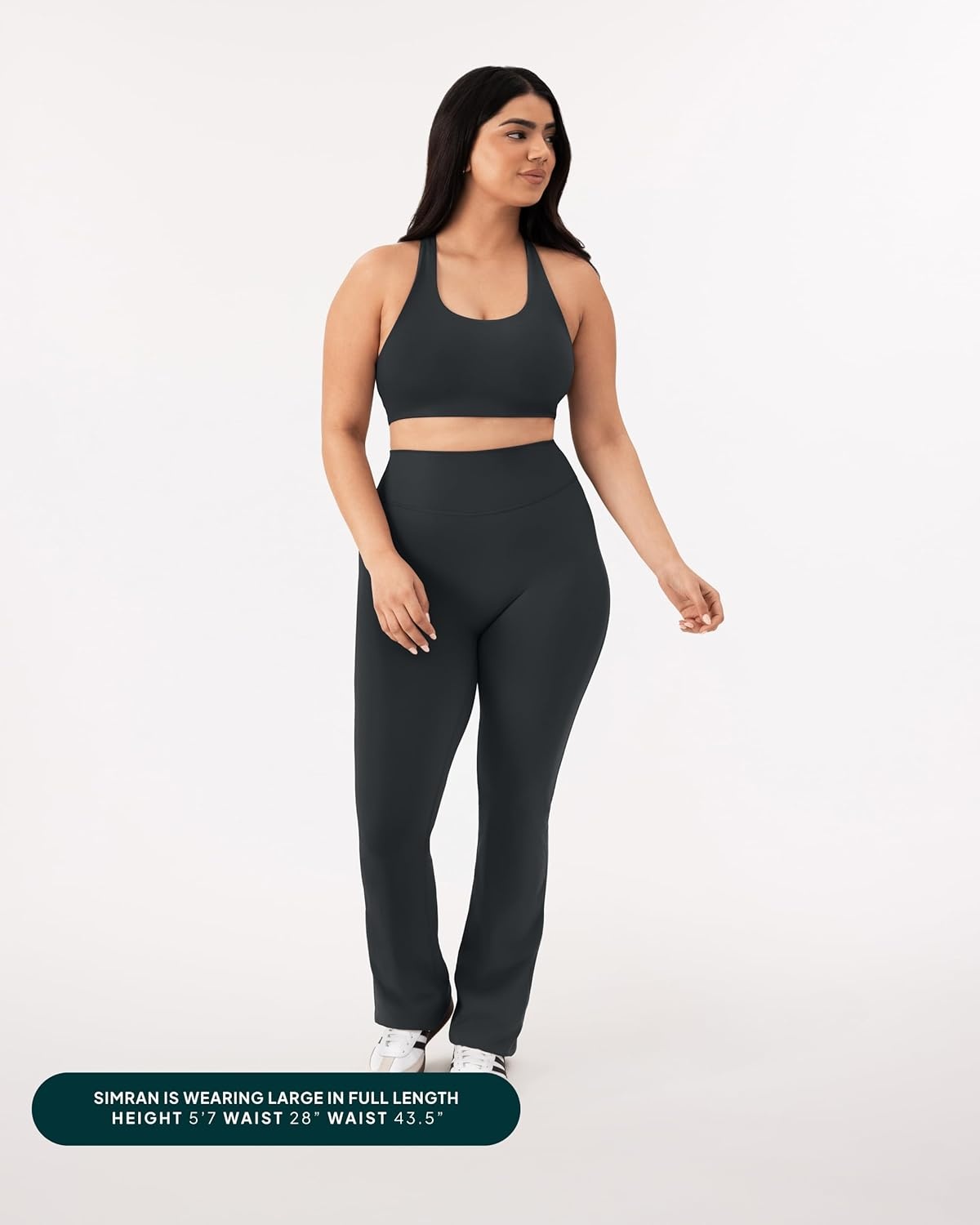 image:imagePAVOI ACTIVE High Waisted Flare Leggings for Women Buttery Soft Bell Bottom Workout Flared Wide Leg Yoga Pants FlexFlowForest Slate