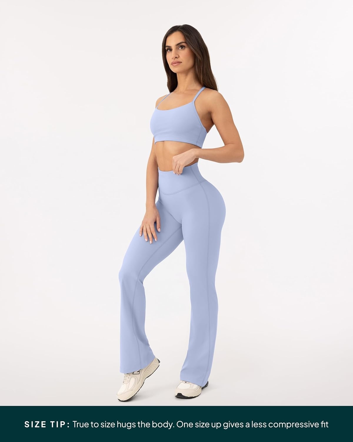 image:imagePAVOI ACTIVE High Waisted Flare Leggings for Women Buttery Soft Bell Bottom Workout Flared Wide Leg Yoga Pants FlexFlowSeabreeze