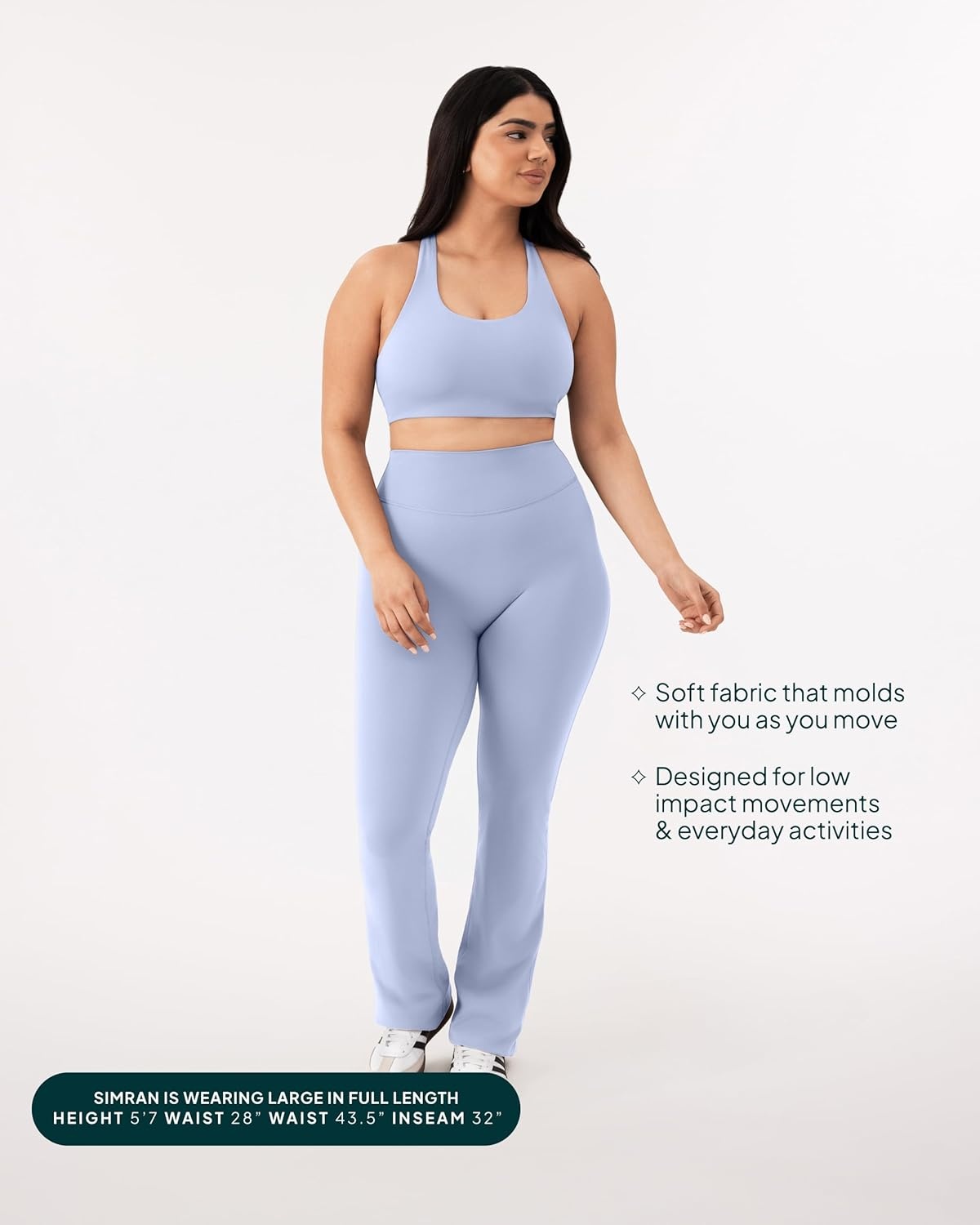 image:imagePAVOI ACTIVE High Waisted Flare Leggings for Women Buttery Soft Bell Bottom Workout Flared Wide Leg Yoga Pants FlexFlowSeabreeze