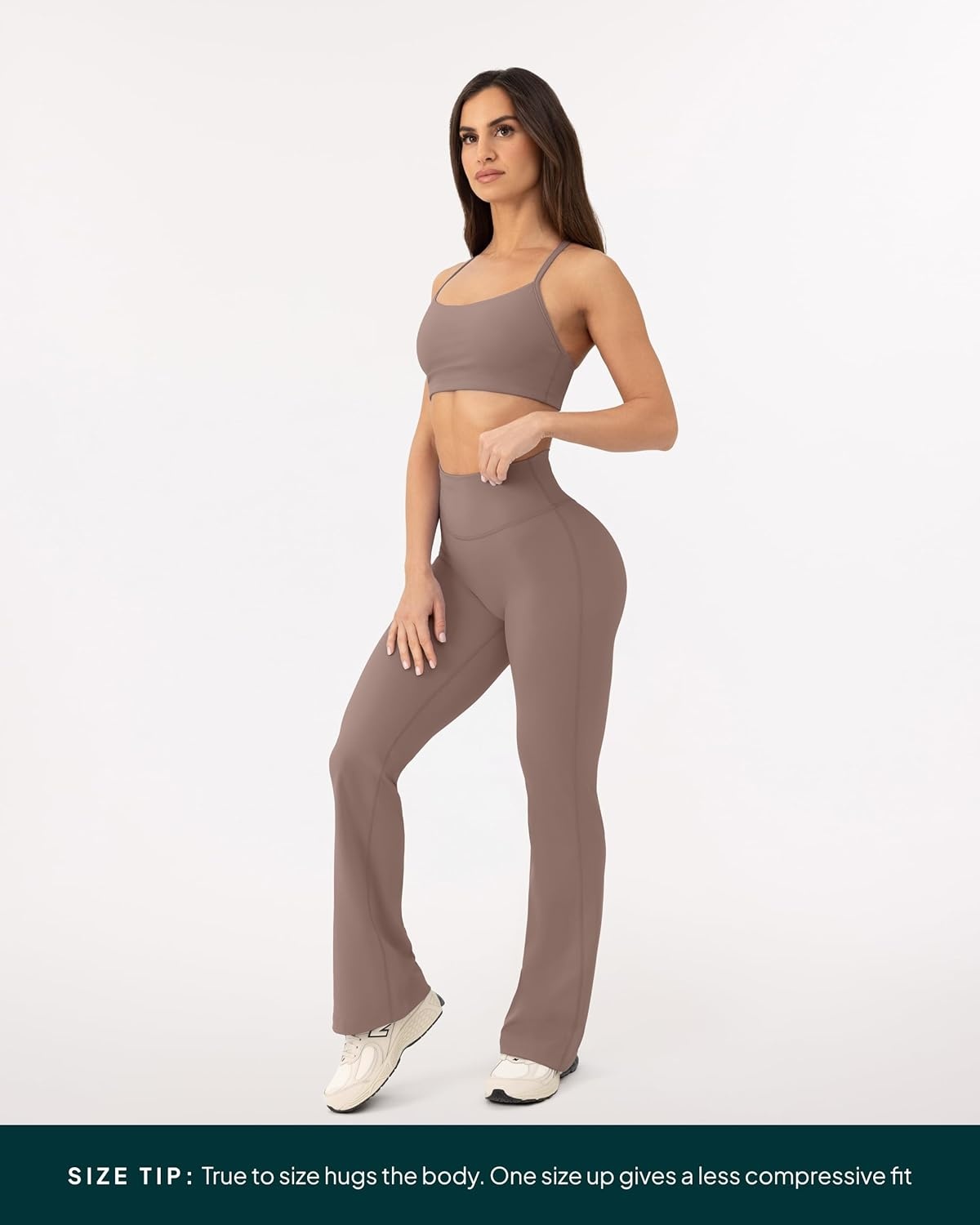 image:imagePAVOI ACTIVE High Waisted Flare Leggings for Women Buttery Soft Bell Bottom Workout Flared Wide Leg Yoga Pants FlexFlowTeak