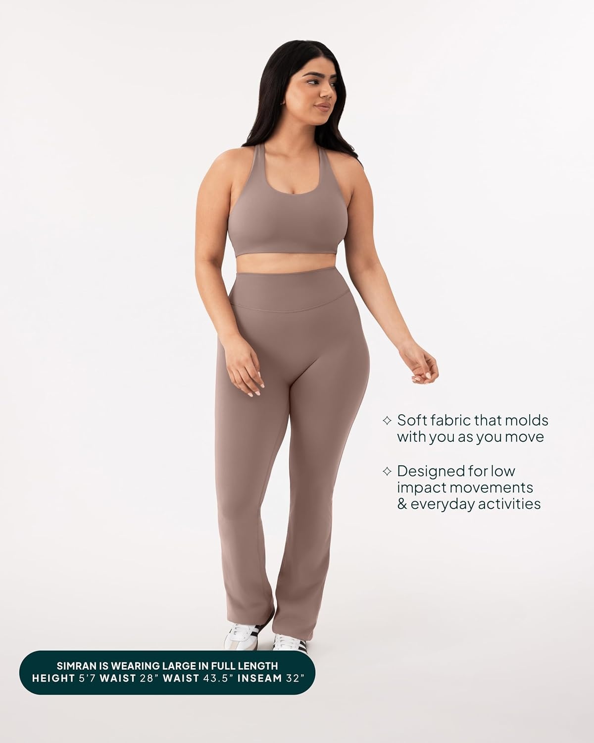 image:imagePAVOI ACTIVE High Waisted Flare Leggings for Women Buttery Soft Bell Bottom Workout Flared Wide Leg Yoga Pants FlexFlowTeak