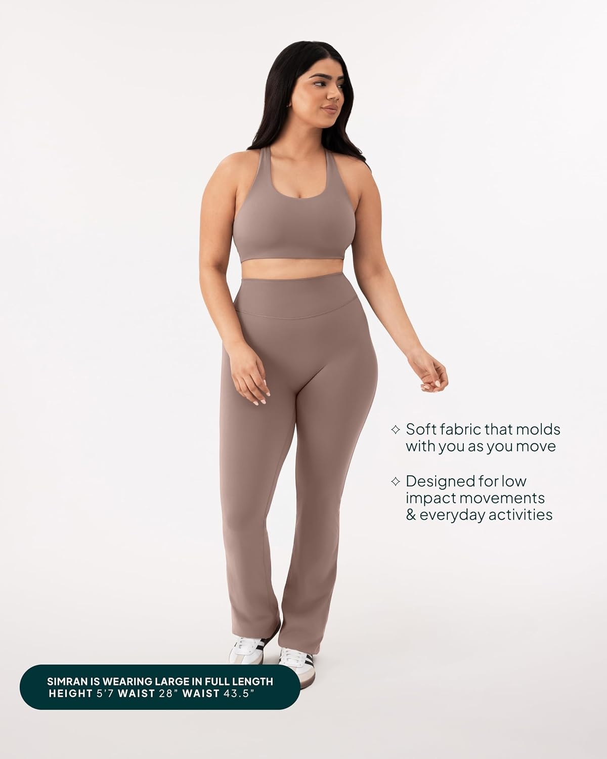 image:imagePAVOI ACTIVE High Waisted Flare Leggings for Women Buttery Soft Bell Bottom Workout Flared Wide Leg Yoga Pants FlexFlowTeak