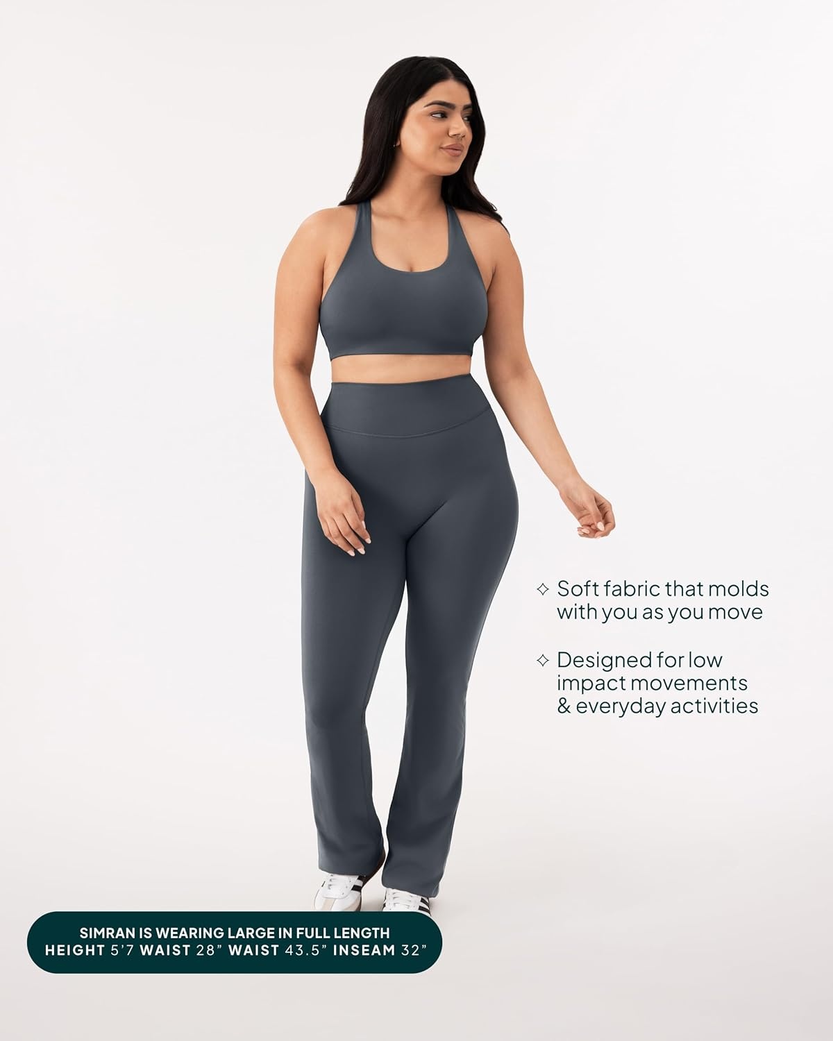 image:imagePAVOI ACTIVE High Waisted Flare Leggings for Women Buttery Soft Bell Bottom Workout Flared Wide Leg Yoga Pants FlexFlowThunder