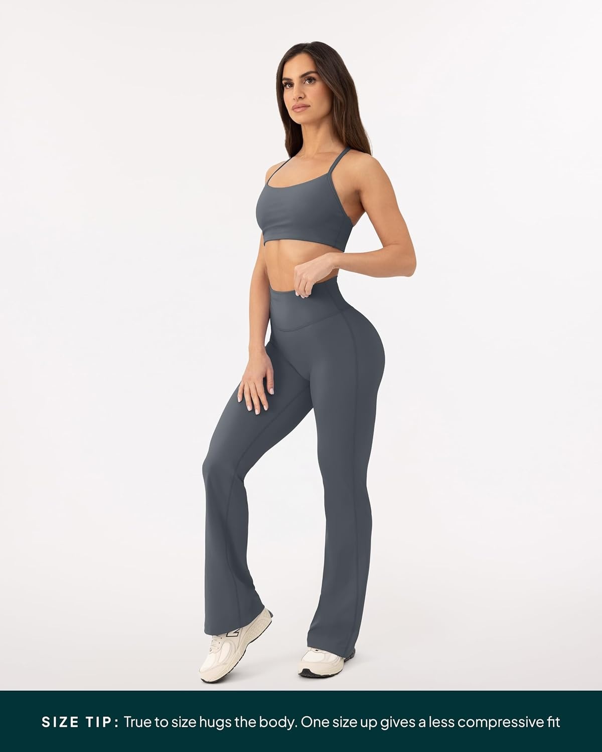 image:imagePAVOI ACTIVE High Waisted Flare Leggings for Women Buttery Soft Bell Bottom Workout Flared Wide Leg Yoga Pants FlexFlowThunder
