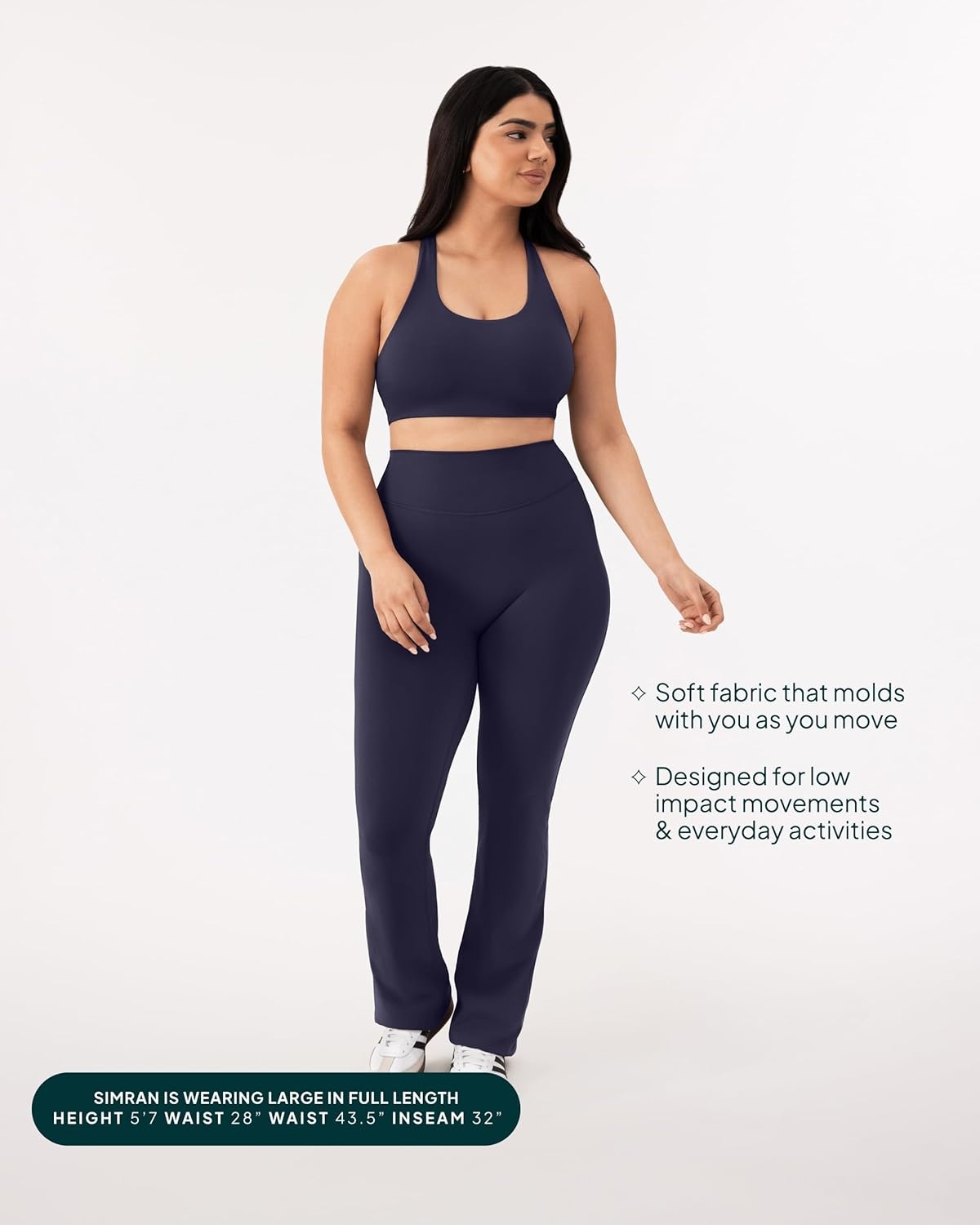image:imagePAVOI ACTIVE High Waisted Flare Leggings for Women Buttery Soft Bell Bottom Workout Flared Wide Leg Yoga Pants FlexFlowTwilight