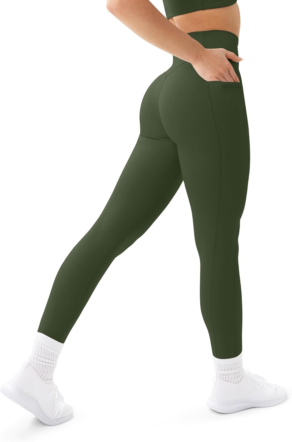image:imagePAVOI ACTIVE Leggings with Pockets Compressive High Waisted Butt Sculpting Womens Full Length Workout Pants HiPerformArmy
