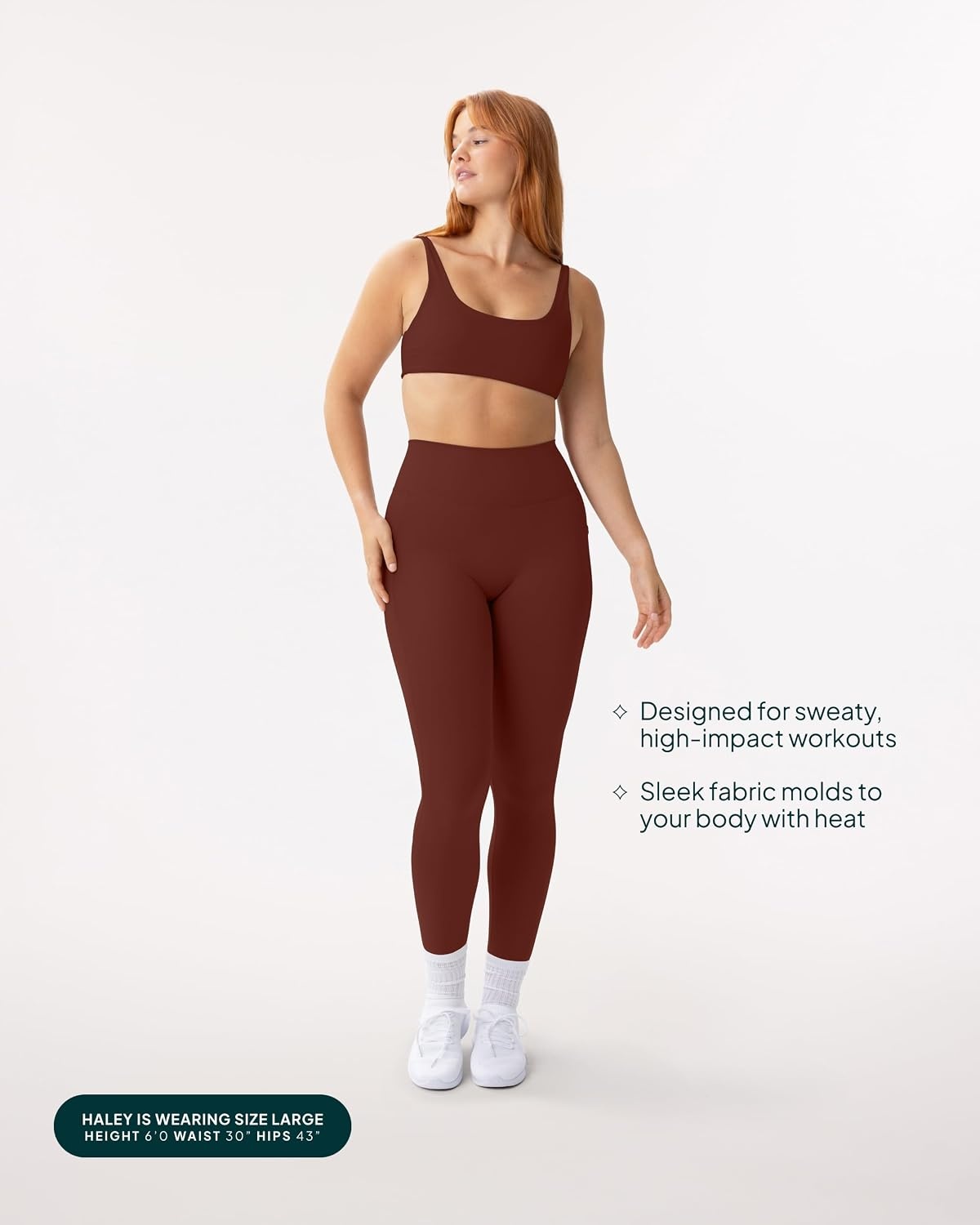 image:imagePAVOI ACTIVE Leggings with Pockets Compressive High Waisted Butt Sculpting Womens Full Length Workout Pants HiPerformChocolate