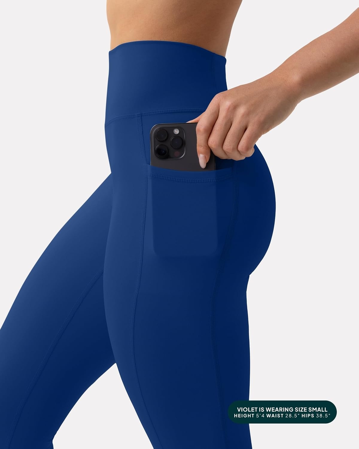 image:imagePAVOI ACTIVE Leggings with Pockets Compressive High Waisted Butt Sculpting Womens Full Length Workout Pants HiPerformIndigo