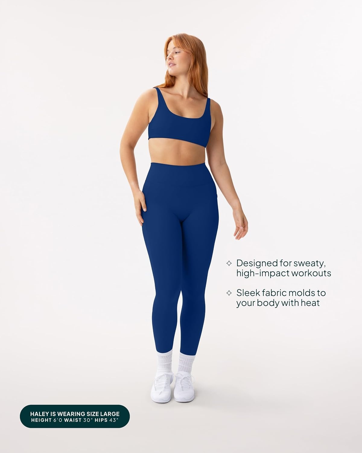 image:imagePAVOI ACTIVE Leggings with Pockets Compressive High Waisted Butt Sculpting Womens Full Length Workout Pants HiPerformIndigo