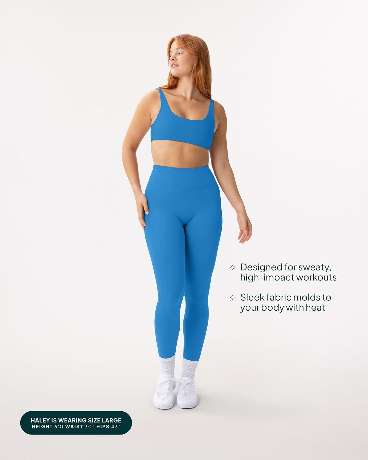 image:imagePAVOI ACTIVE Leggings with Pockets Compressive High Waisted Butt Sculpting Womens Full Length Workout Pants HiPerformRoyal Blue