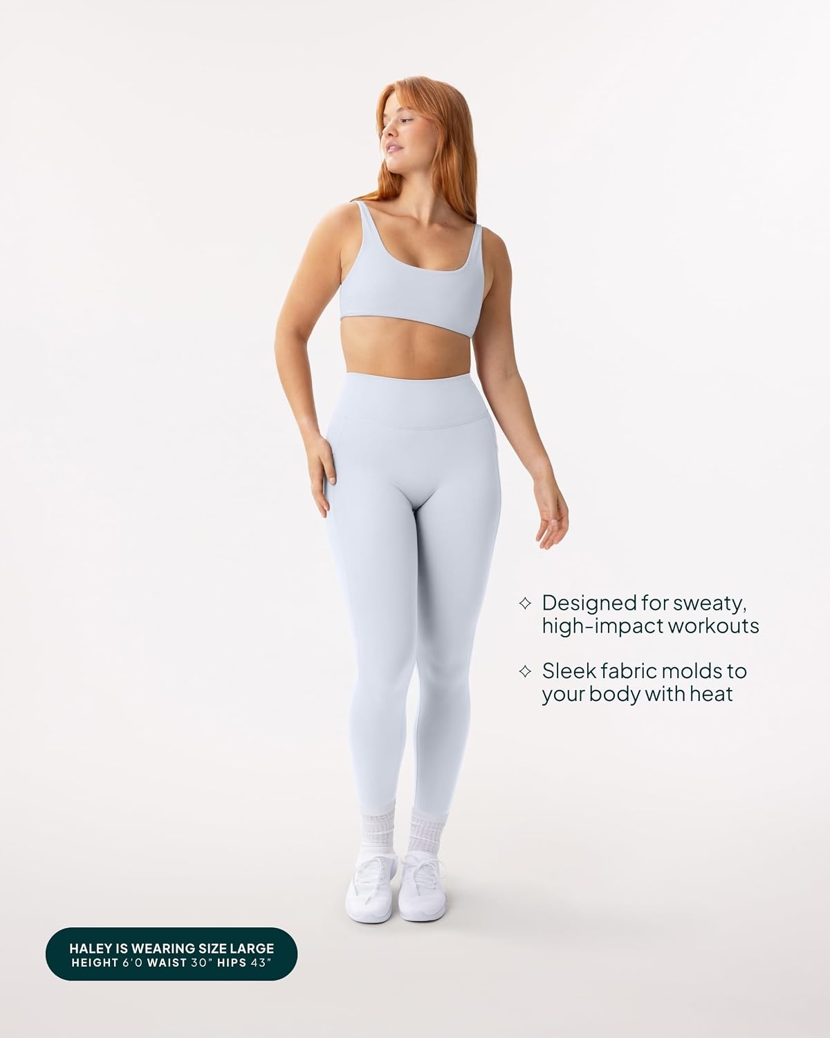 image:imagePAVOI ACTIVE Leggings with Pockets Compressive High Waisted Butt Sculpting Womens Full Length Workout Pants HiPerformSilver
