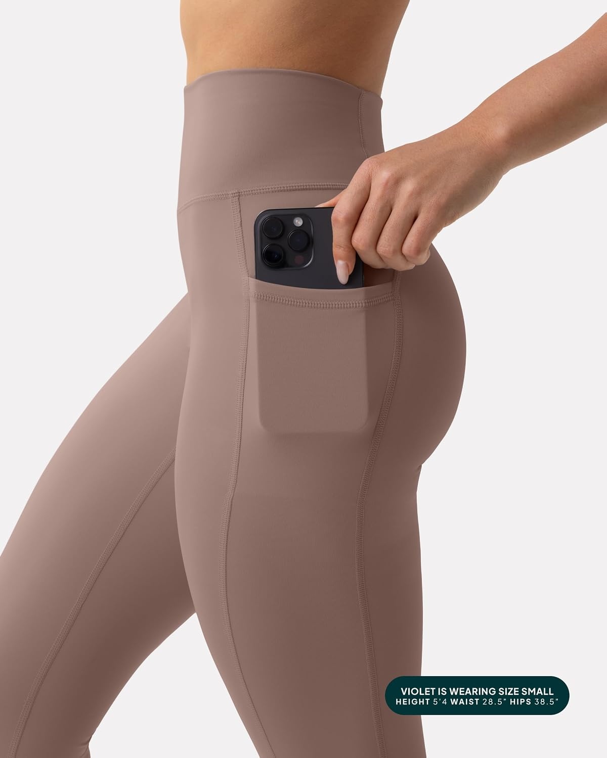 image:imagePAVOI ACTIVE Leggings with Pockets Compressive High Waisted Butt Sculpting Womens Full Length Workout Pants HiPerformTeak