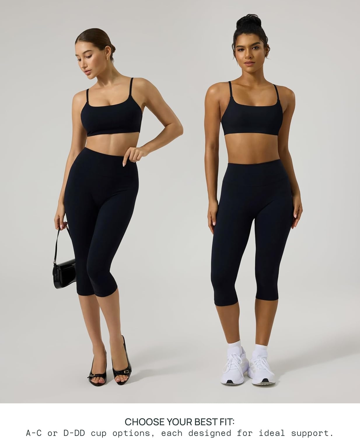 image:imagePAVOI ACTIVE Low Square Neck Sports Bra Adjustable Thin Straps Workout Square Neck Bra for Women Removable Pads FlexFlowBlack