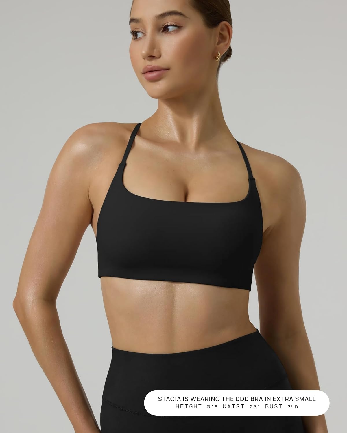 image:imagePAVOI ACTIVE Open Back Strappy Yoga Workout Bras for Women Low Support CrissCross Sports Gym Bra Removable Pads FlexFlowBlack