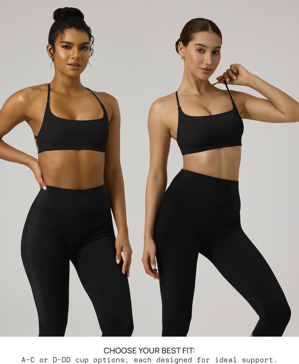 image:imagePAVOI ACTIVE Open Back Strappy Yoga Workout Bras for Women Low Support CrissCross Sports Gym Bra Removable Pads FlexFlowBlack