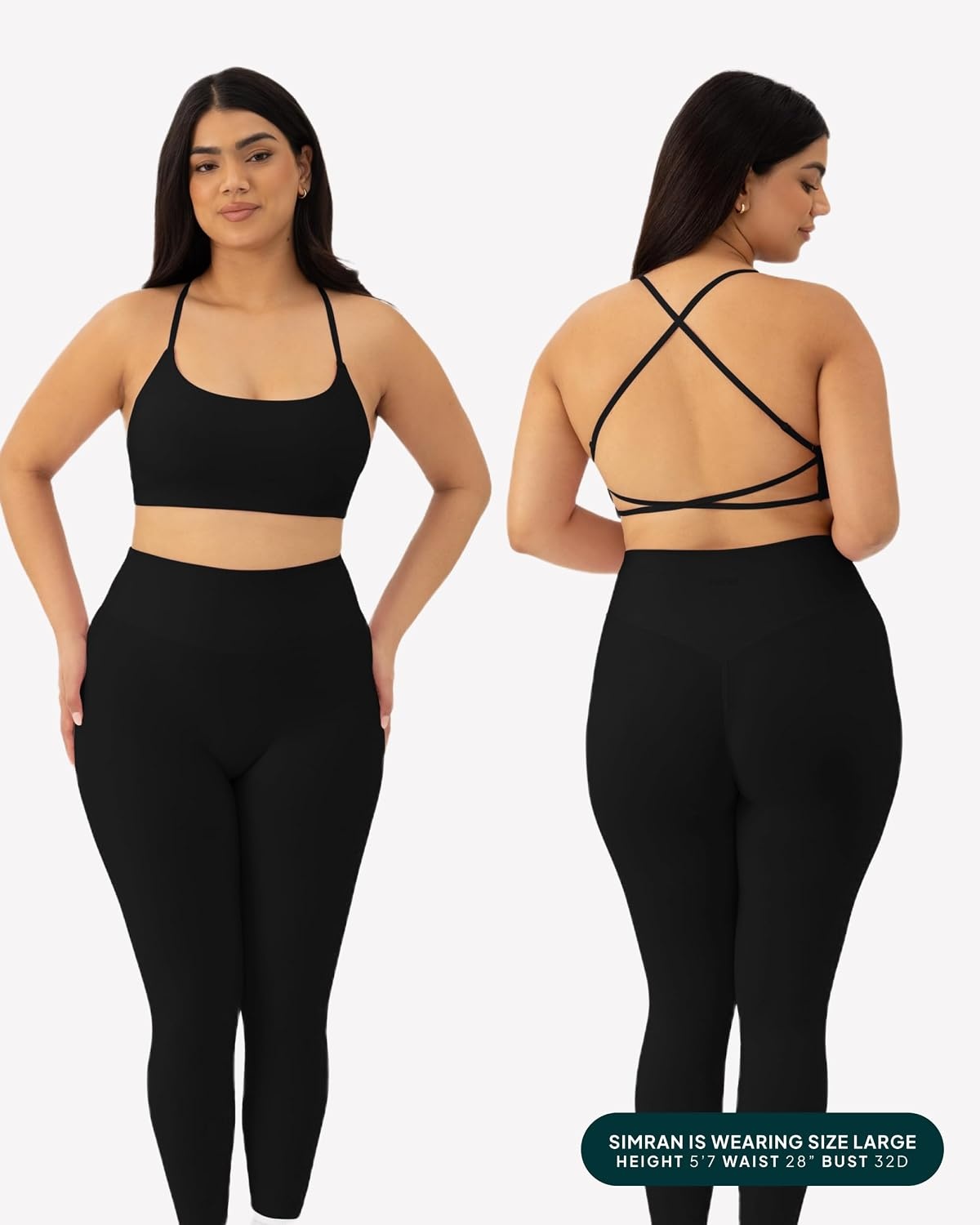 image:imagePAVOI ACTIVE Open Back Strappy Yoga Workout Bras for Women Low Support CrissCross Sports Gym Bra Removable Pads FlexFlowBlack