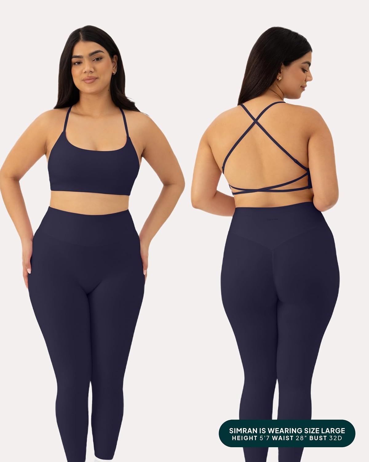 image:imagePAVOI ACTIVE Open Back Strappy Yoga Workout Bras for Women Low Support CrissCross Sports Gym Bra Removable Pads FlexFlowTwilight