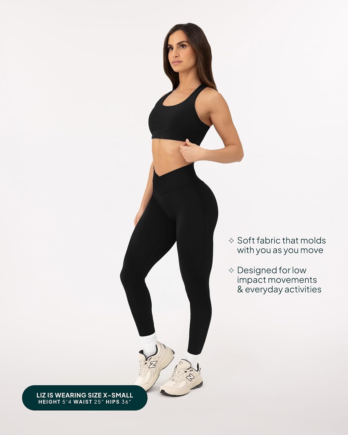 image:imagePAVOI ACTIVE Pilates Crossover Leggings for Women Buttery Soft High Waisted V Cut Cross Waist Workout Yoga Pants FlexFlowBlack