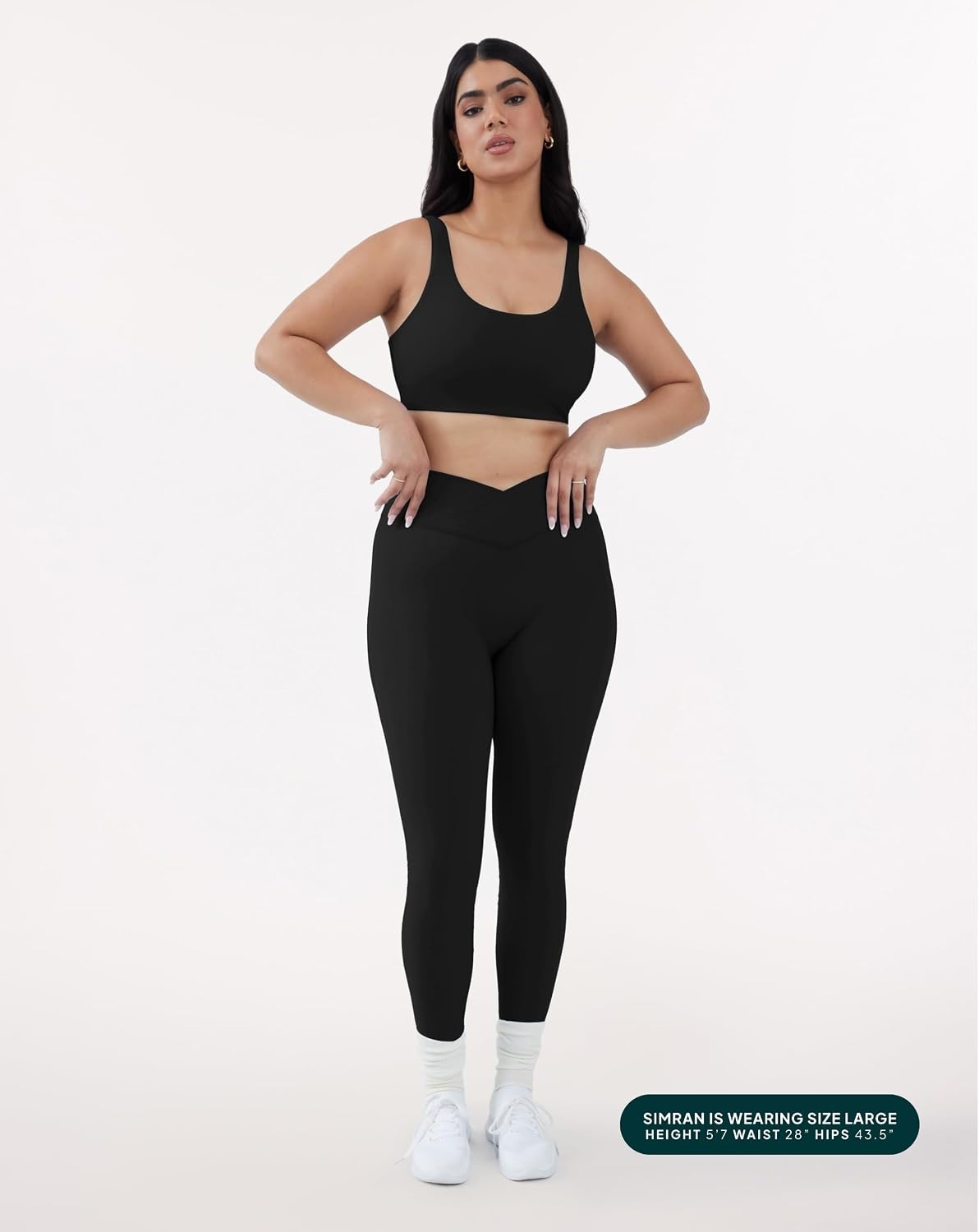 image:imagePAVOI ACTIVE Pilates Crossover Leggings for Women Buttery Soft High Waisted V Cut Cross Waist Workout Yoga Pants FlexFlowBlack