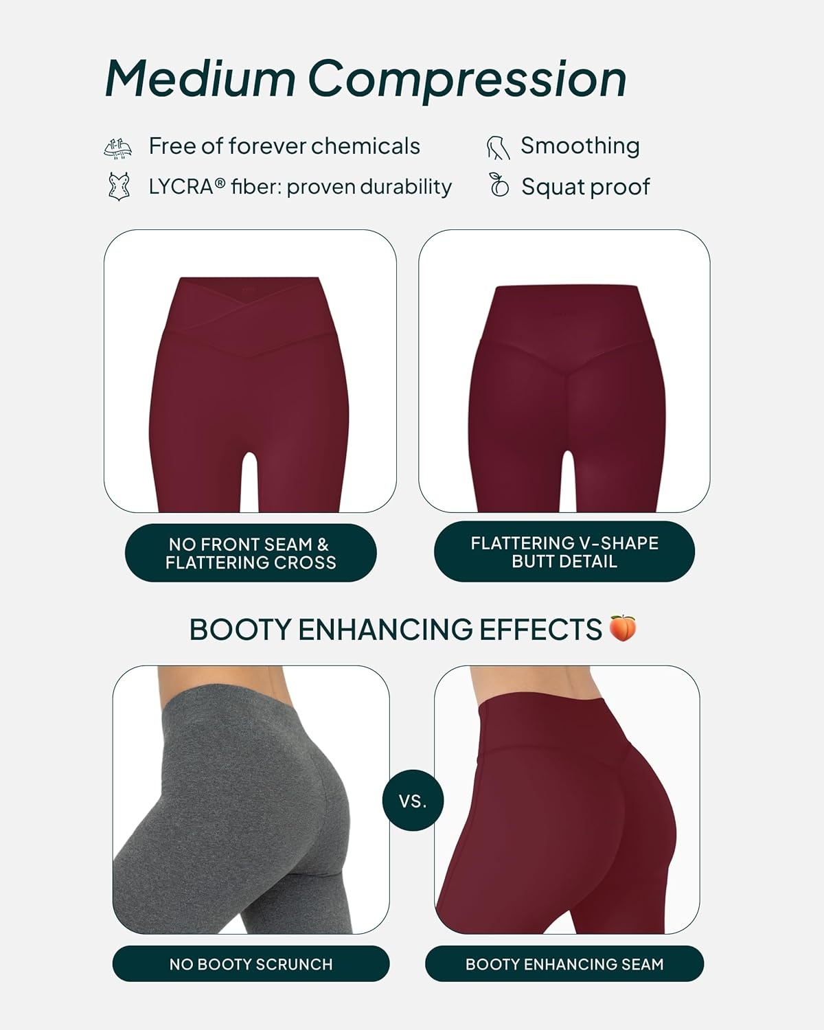 image:imagePAVOI ACTIVE Pilates Crossover Leggings for Women Buttery Soft High Waisted V Cut Cross Waist Workout Yoga Pants FlexFlowBordeaux