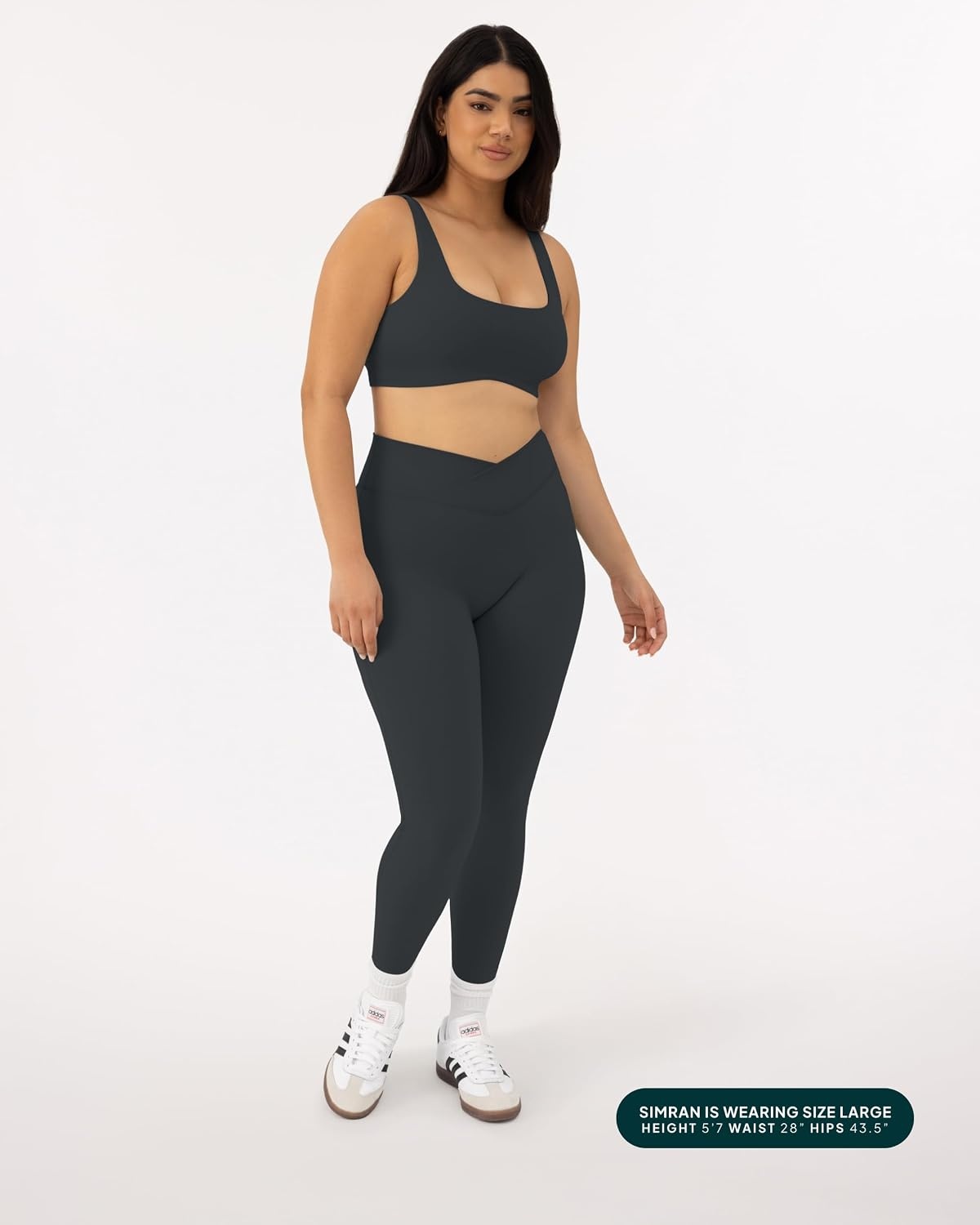 image:imagePAVOI ACTIVE Pilates Crossover Leggings for Women Buttery Soft High Waisted V Cut Cross Waist Workout Yoga Pants FlexFlowForest Slate