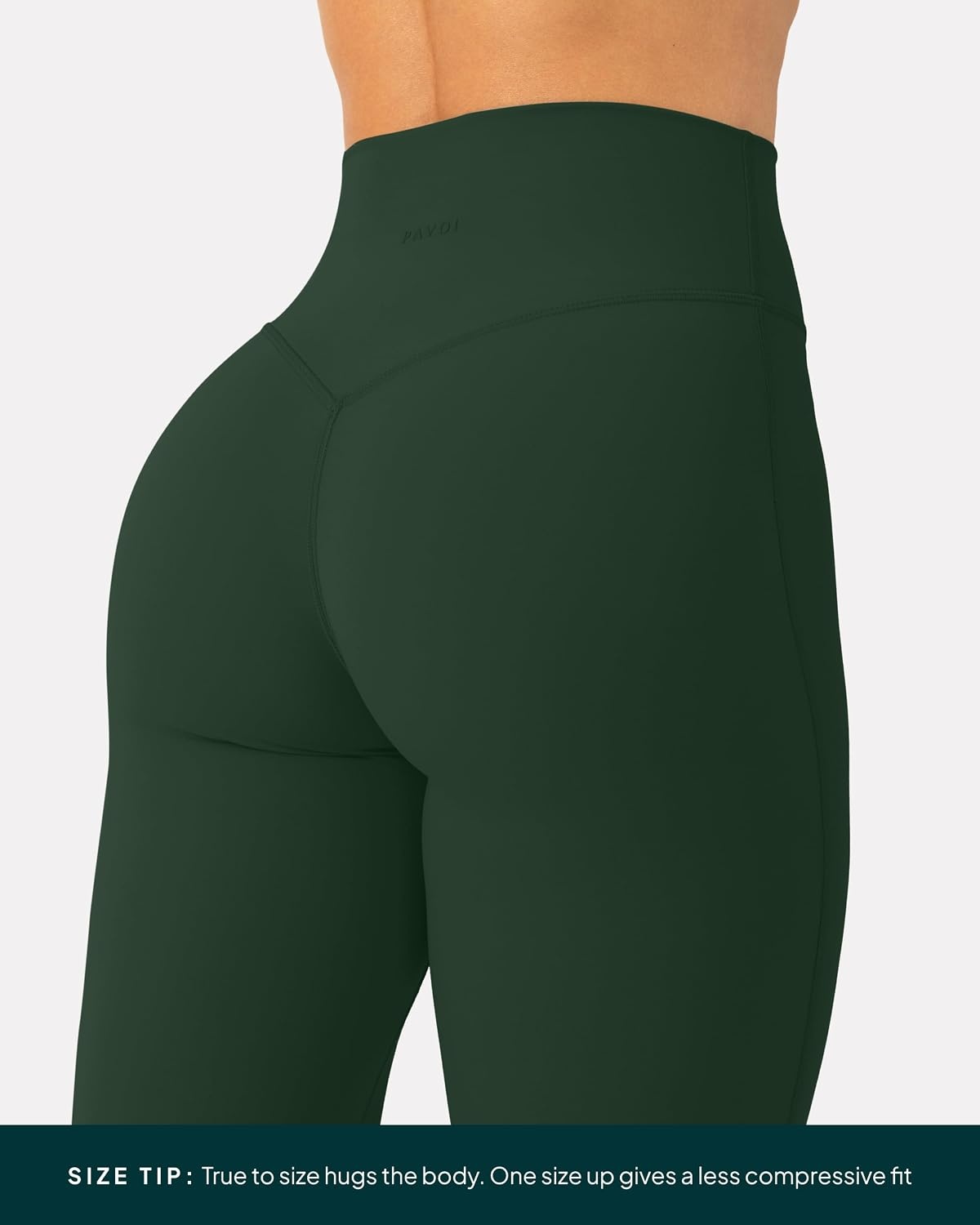 image:imagePAVOI ACTIVE Pilates Crossover Leggings for Women Buttery Soft High Waisted V Cut Cross Waist Workout Yoga Pants FlexFlowPine Green