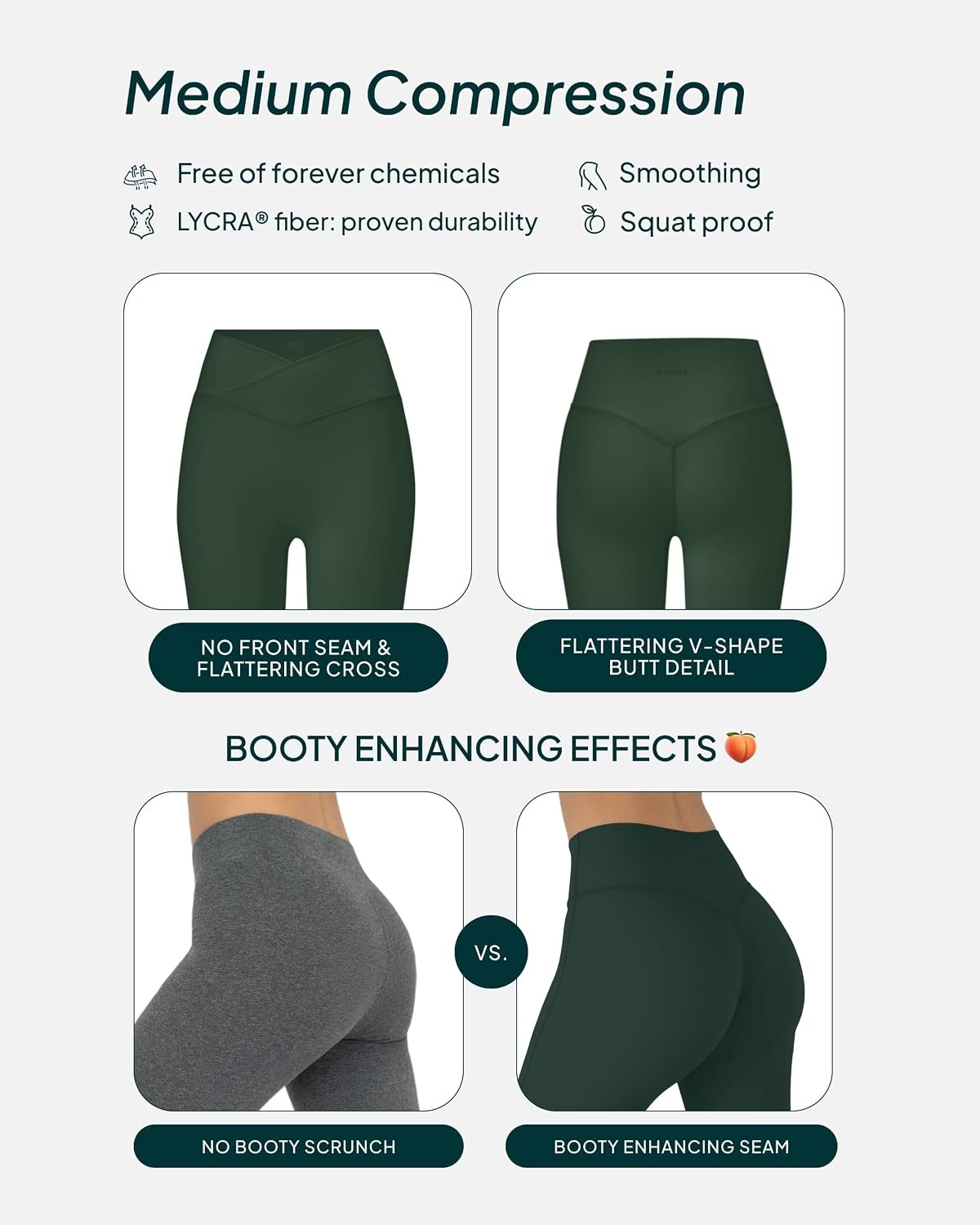image:imagePAVOI ACTIVE Pilates Crossover Leggings for Women Buttery Soft High Waisted V Cut Cross Waist Workout Yoga Pants FlexFlowPine Green