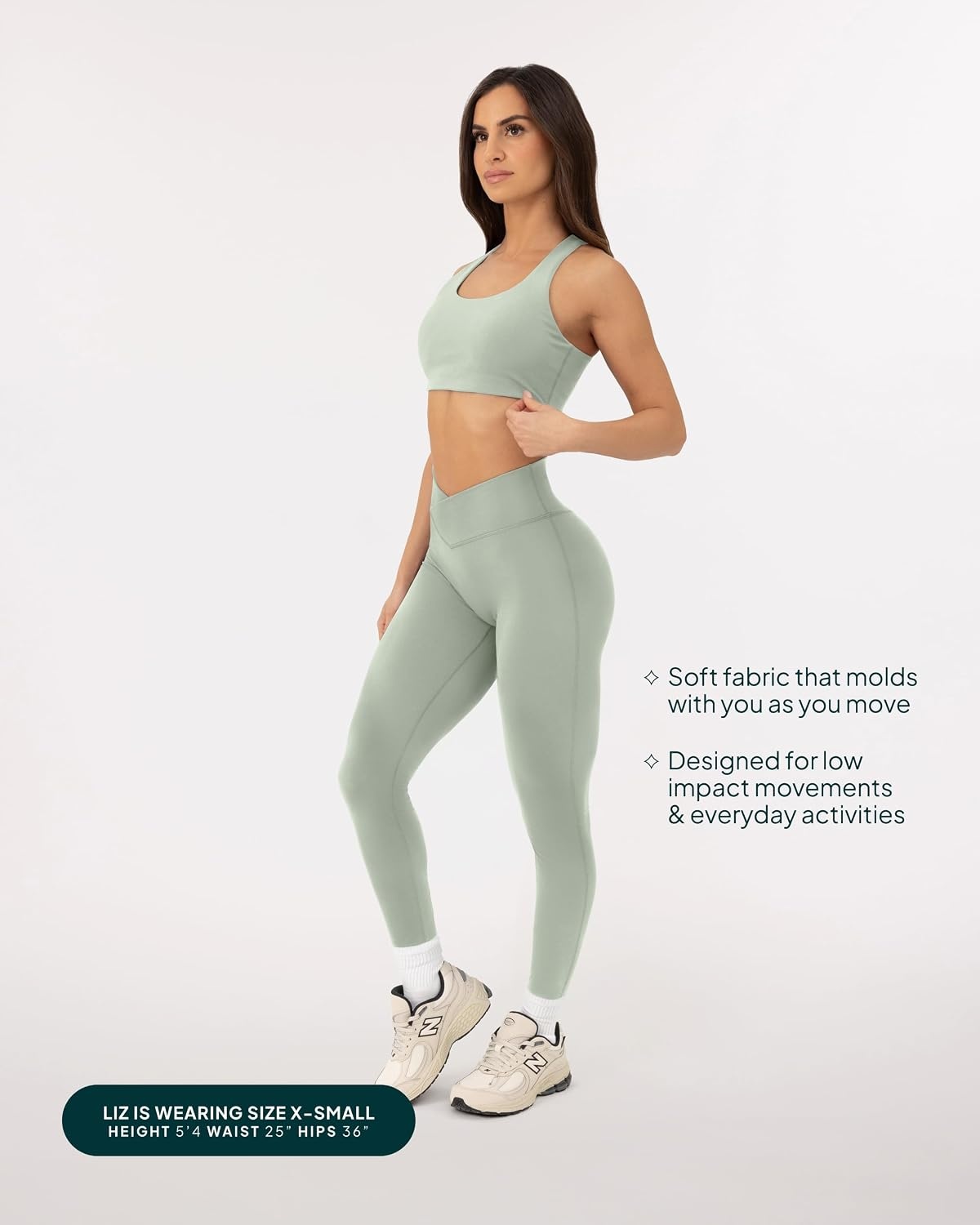 image:imagePAVOI ACTIVE Pilates Crossover Leggings for Women Buttery Soft High Waisted V Cut Cross Waist Workout Yoga Pants FlexFlowSage
