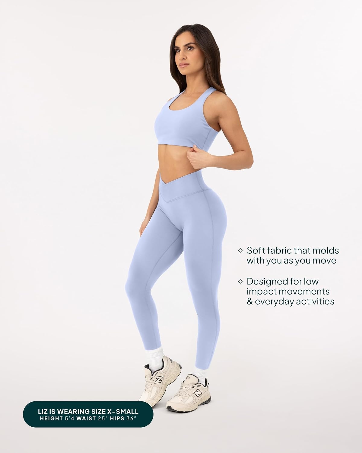 image:imagePAVOI ACTIVE Pilates Crossover Leggings for Women Buttery Soft High Waisted V Cut Cross Waist Workout Yoga Pants FlexFlowSeabreeze