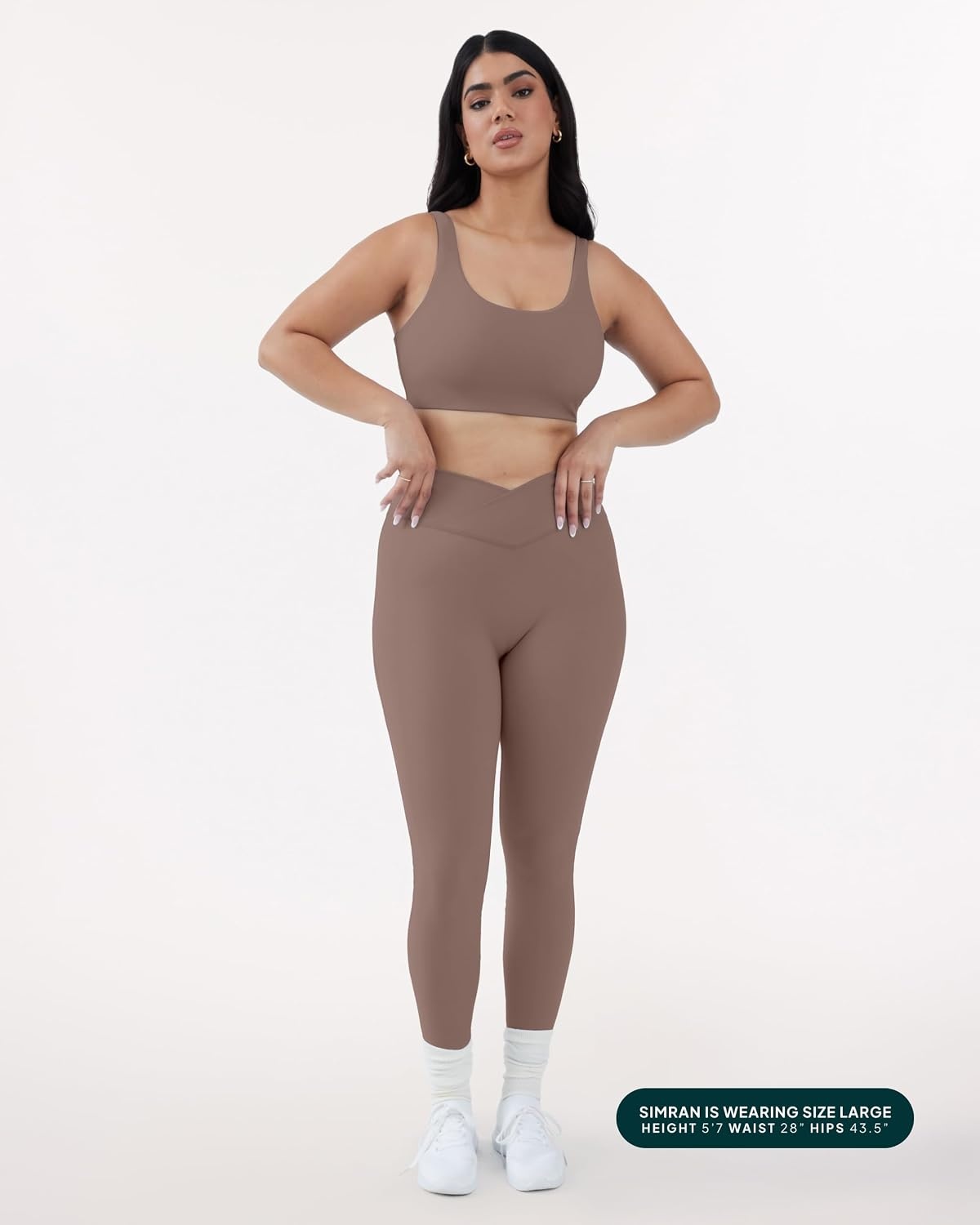 image:imagePAVOI ACTIVE Pilates Crossover Leggings for Women Buttery Soft High Waisted V Cut Cross Waist Workout Yoga Pants FlexFlowTeak