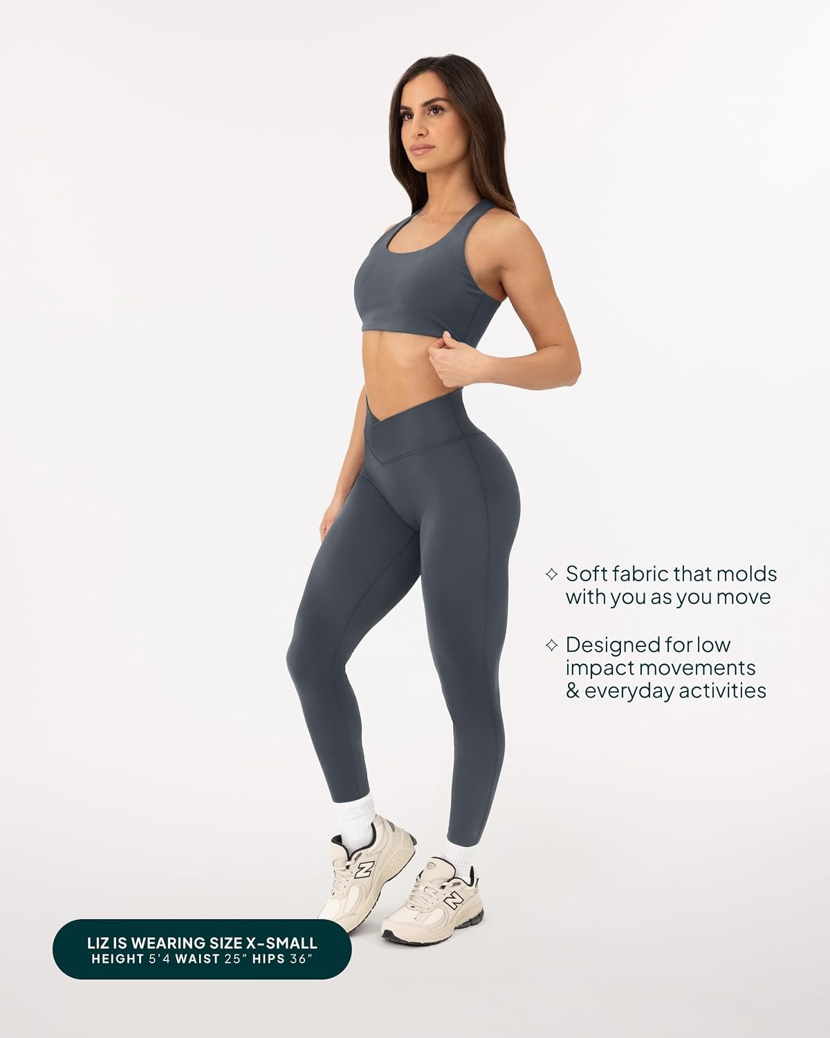 image:imagePAVOI ACTIVE Pilates Crossover Leggings for Women Buttery Soft High Waisted V Cut Cross Waist Workout Yoga Pants FlexFlowThunder