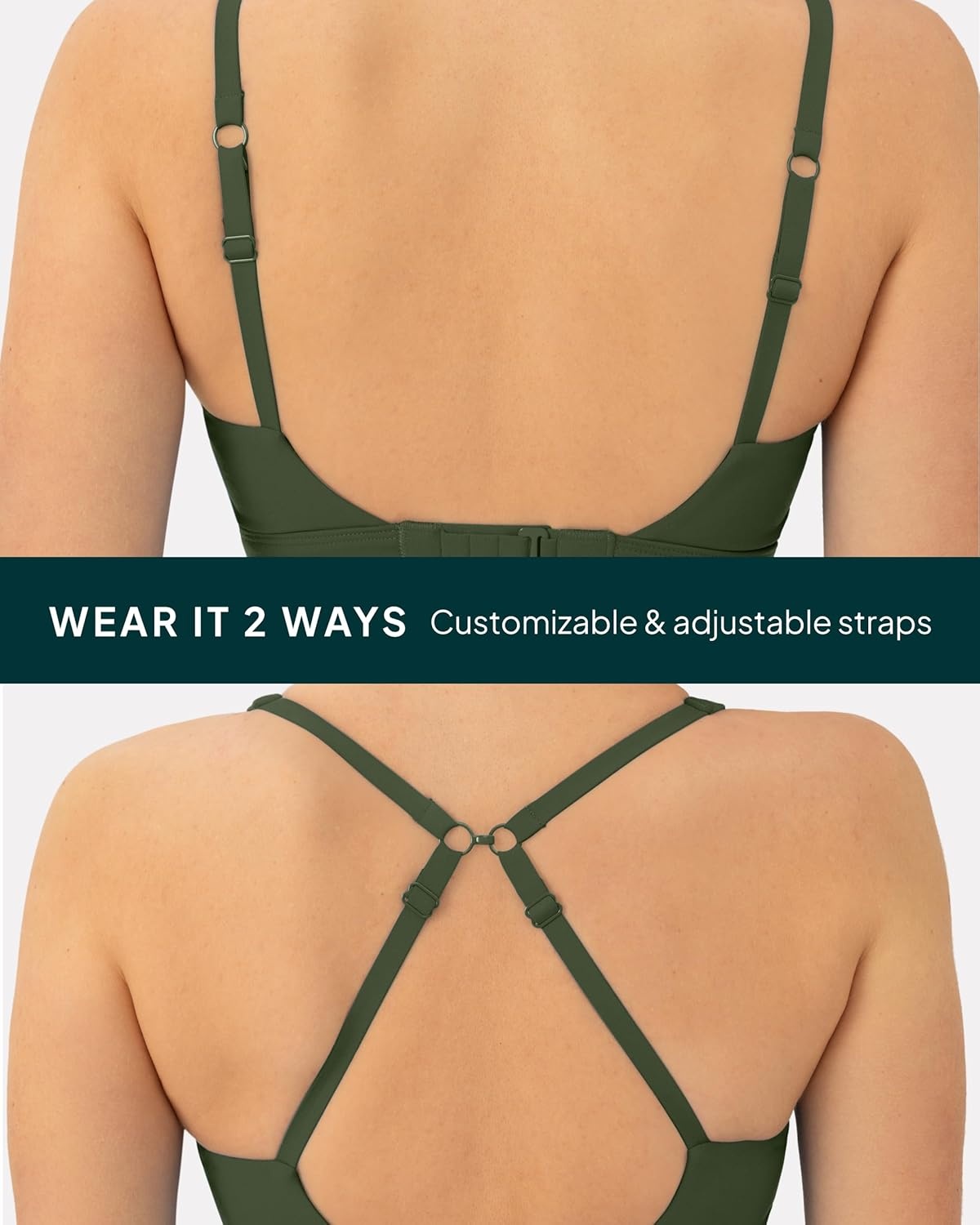 image:imagePAVOI ACTIVE Racerback Adjustable Sports Bra for Women High Support Convertible Straps High Impact Workout Bras HiPerformArmy