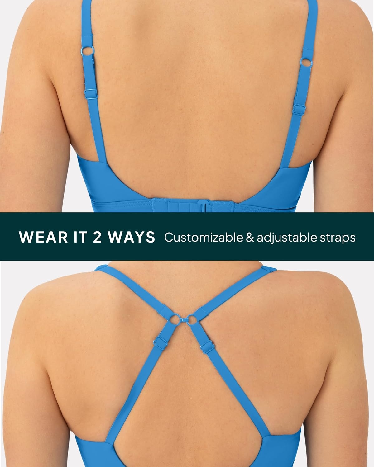 image:imagePAVOI ACTIVE Racerback Adjustable Sports Bra for Women High Support Convertible Straps High Impact Workout Bras HiPerformRoyal Blue