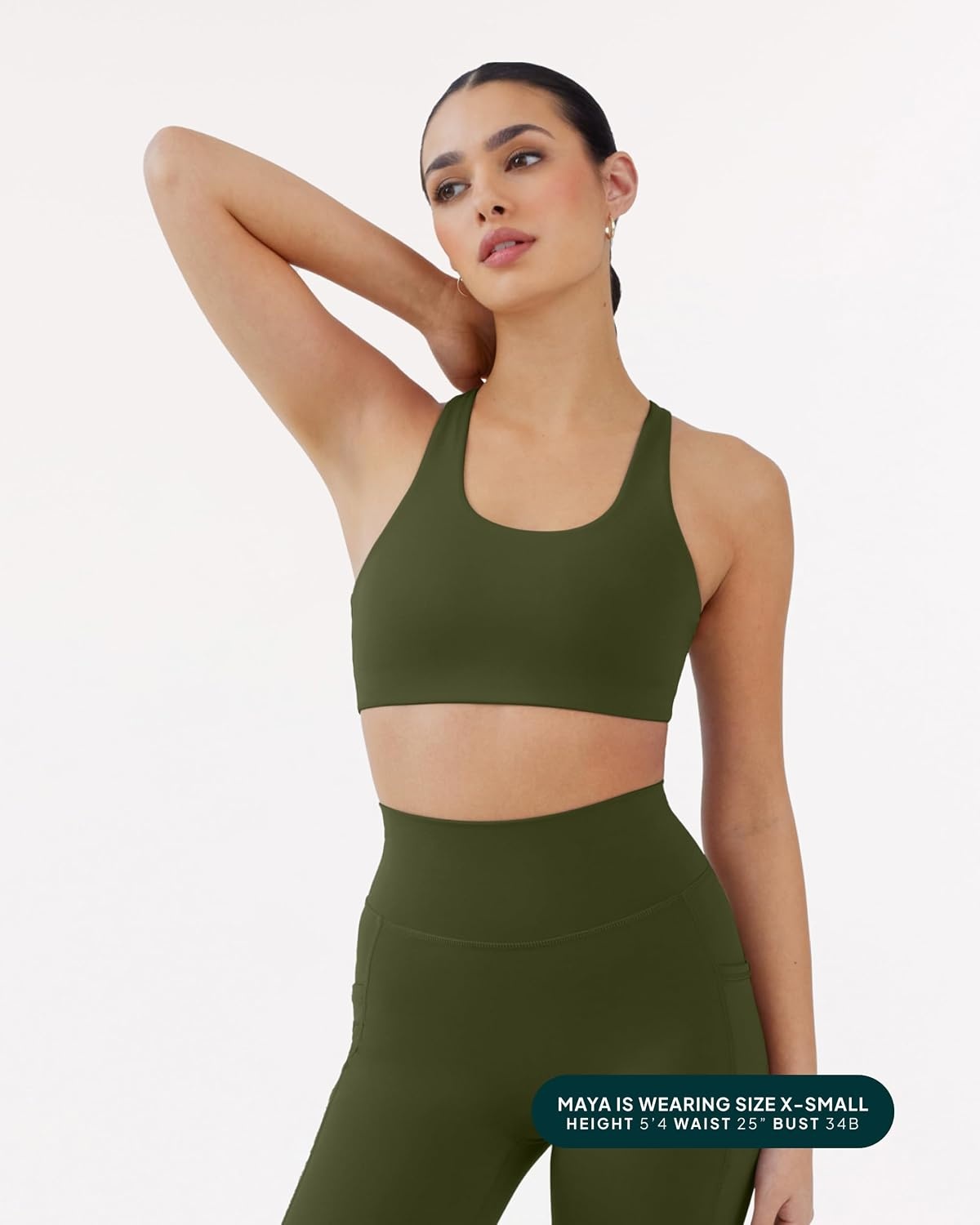 image:imagePAVOI ACTIVE Racerback Supportive Sports Bras for Women High Support Scoop Neck Gym Workout Bra Removable Pads HiPerformArmy