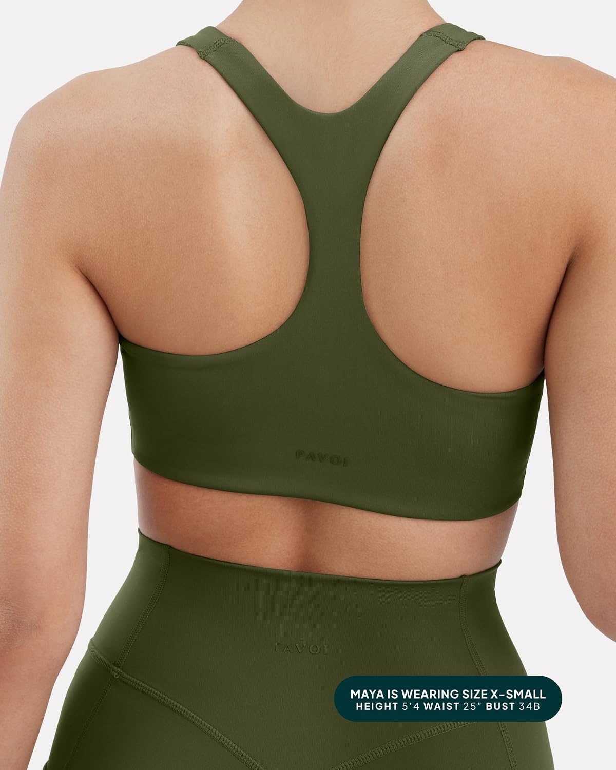 image:imagePAVOI ACTIVE Racerback Supportive Sports Bras for Women High Support Scoop Neck Gym Workout Bra Removable Pads HiPerformArmy