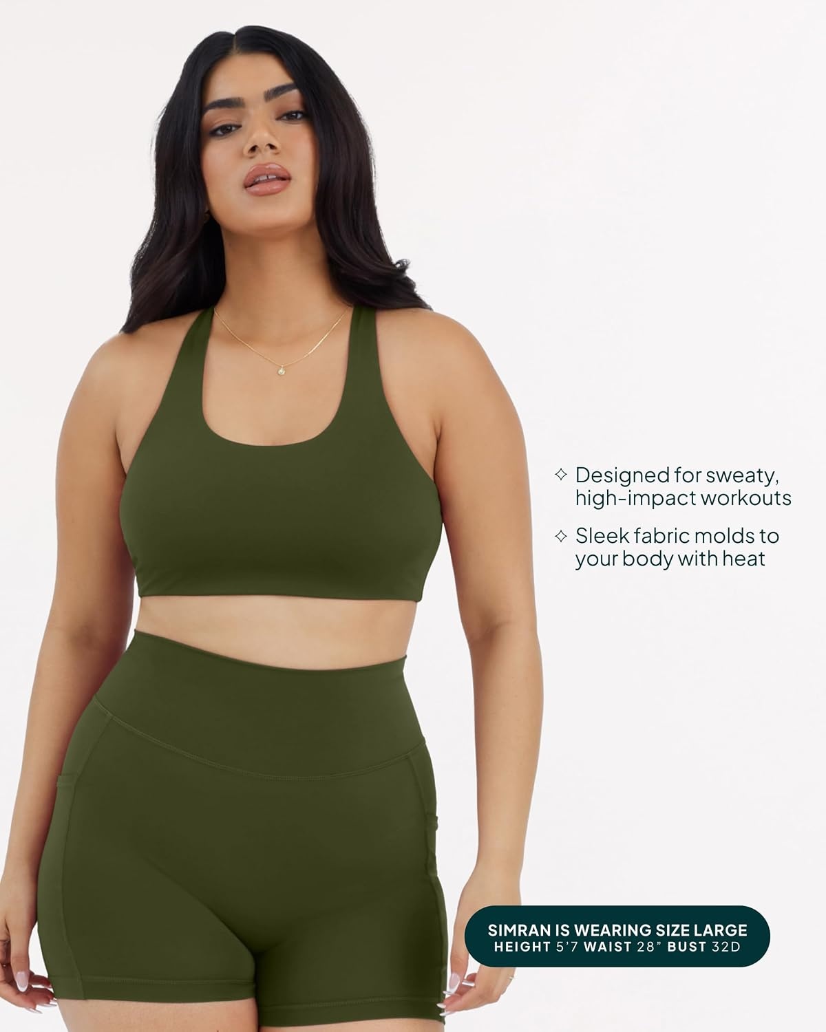 image:imagePAVOI ACTIVE Racerback Supportive Sports Bras for Women High Support Scoop Neck Gym Workout Bra Removable Pads HiPerformArmy