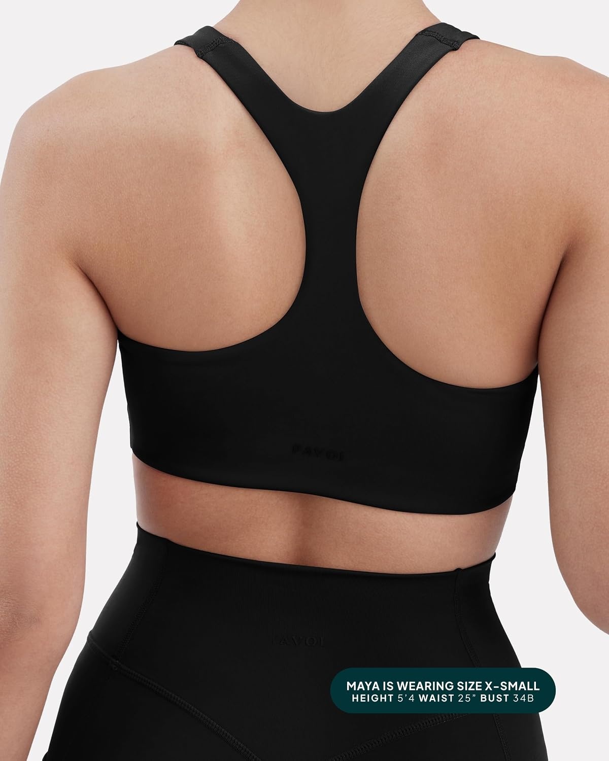 image:imagePAVOI ACTIVE Racerback Supportive Sports Bras for Women High Support Scoop Neck Gym Workout Bra Removable Pads HiPerformBlack