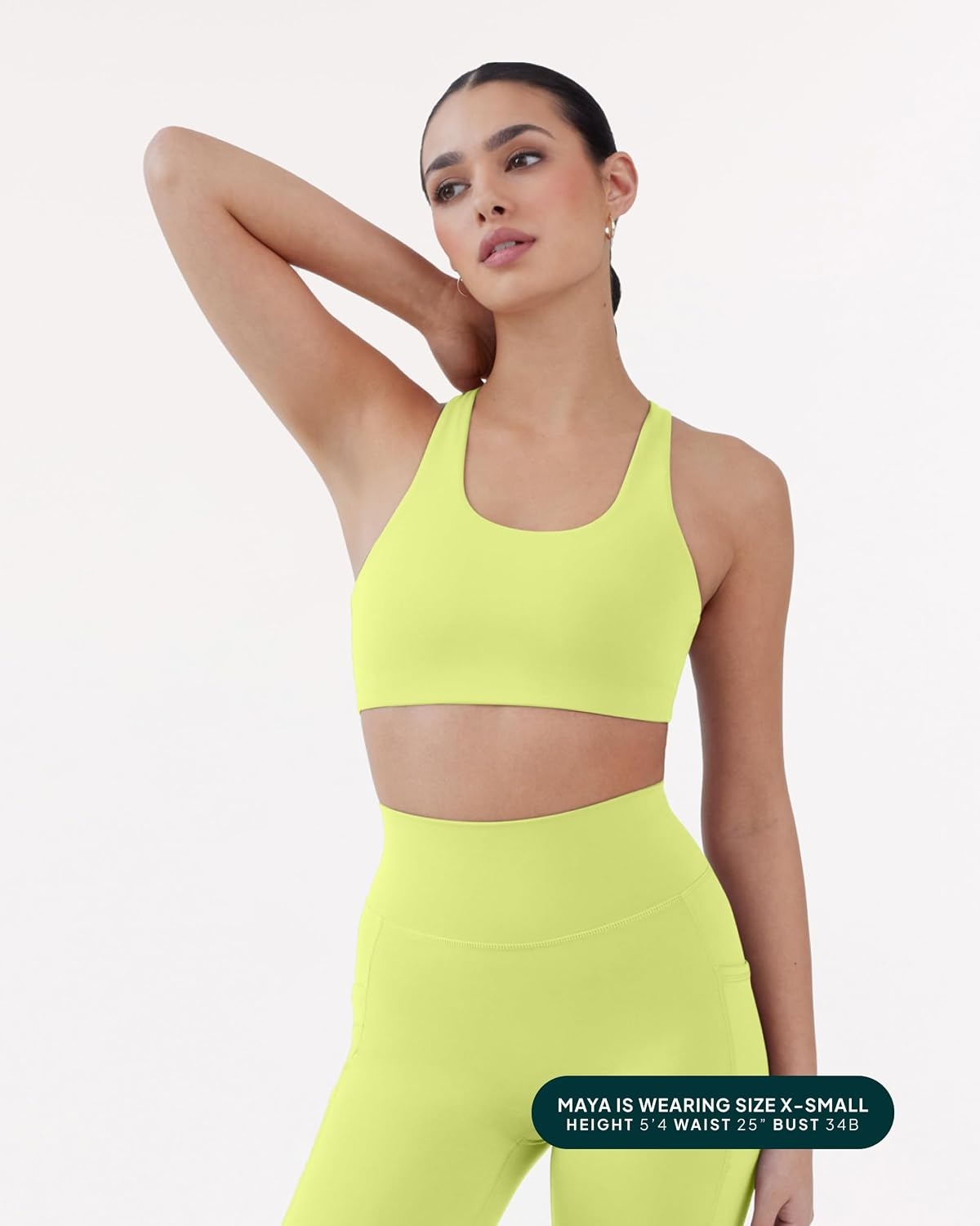 image:imagePAVOI ACTIVE Racerback Supportive Sports Bras for Women High Support Scoop Neck Gym Workout Bra Removable Pads HiPerformCitron