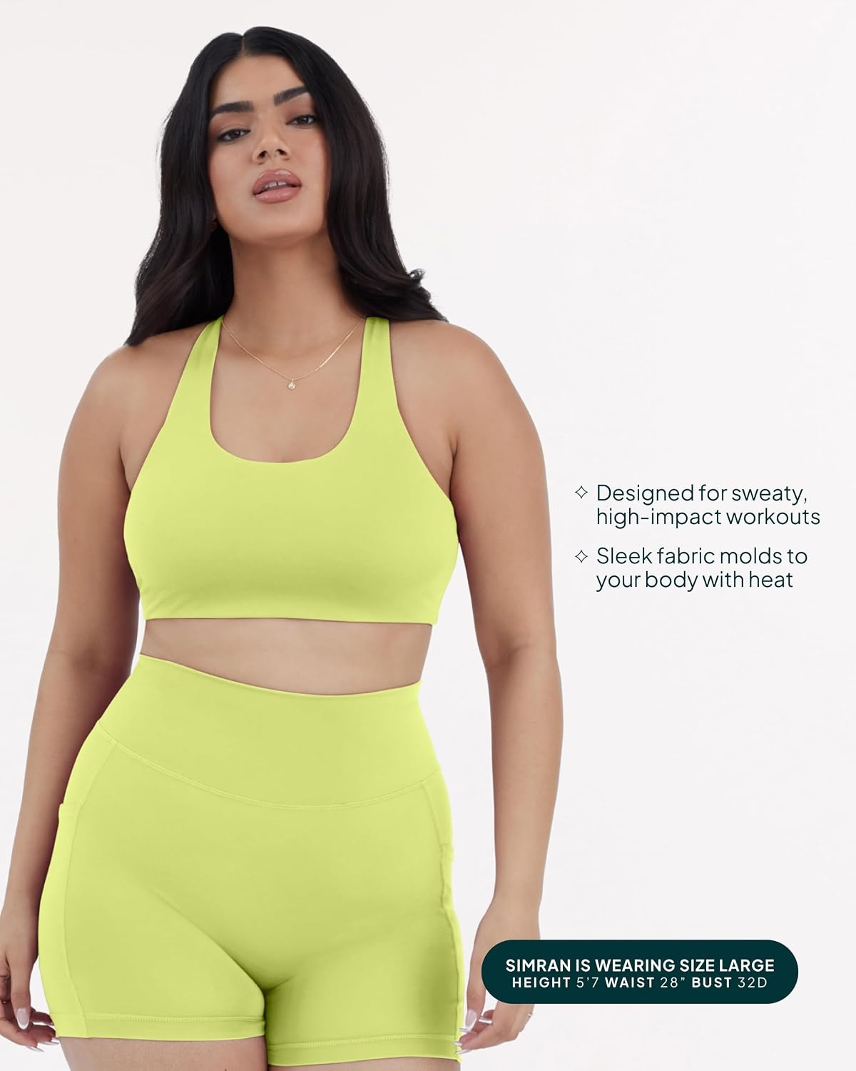 image:imagePAVOI ACTIVE Racerback Supportive Sports Bras for Women High Support Scoop Neck Gym Workout Bra Removable Pads HiPerformCitron