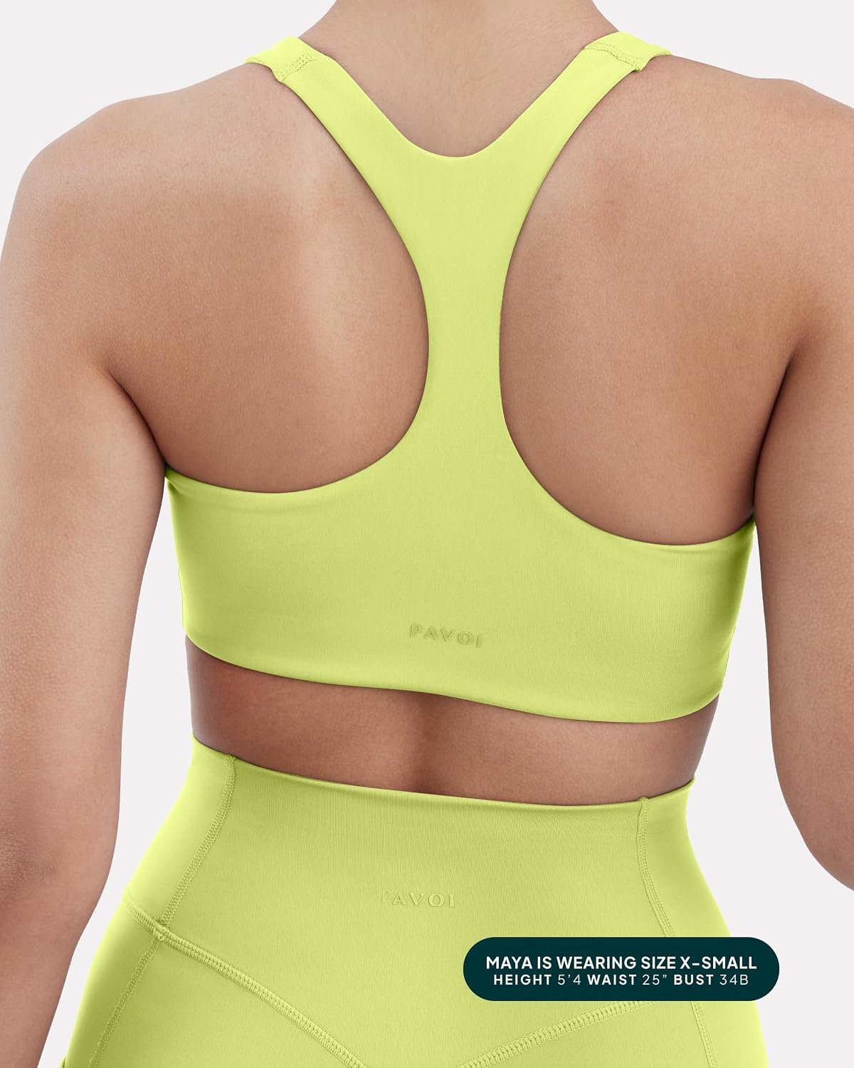 image:imagePAVOI ACTIVE Racerback Supportive Sports Bras for Women High Support Scoop Neck Gym Workout Bra Removable Pads HiPerformCitron