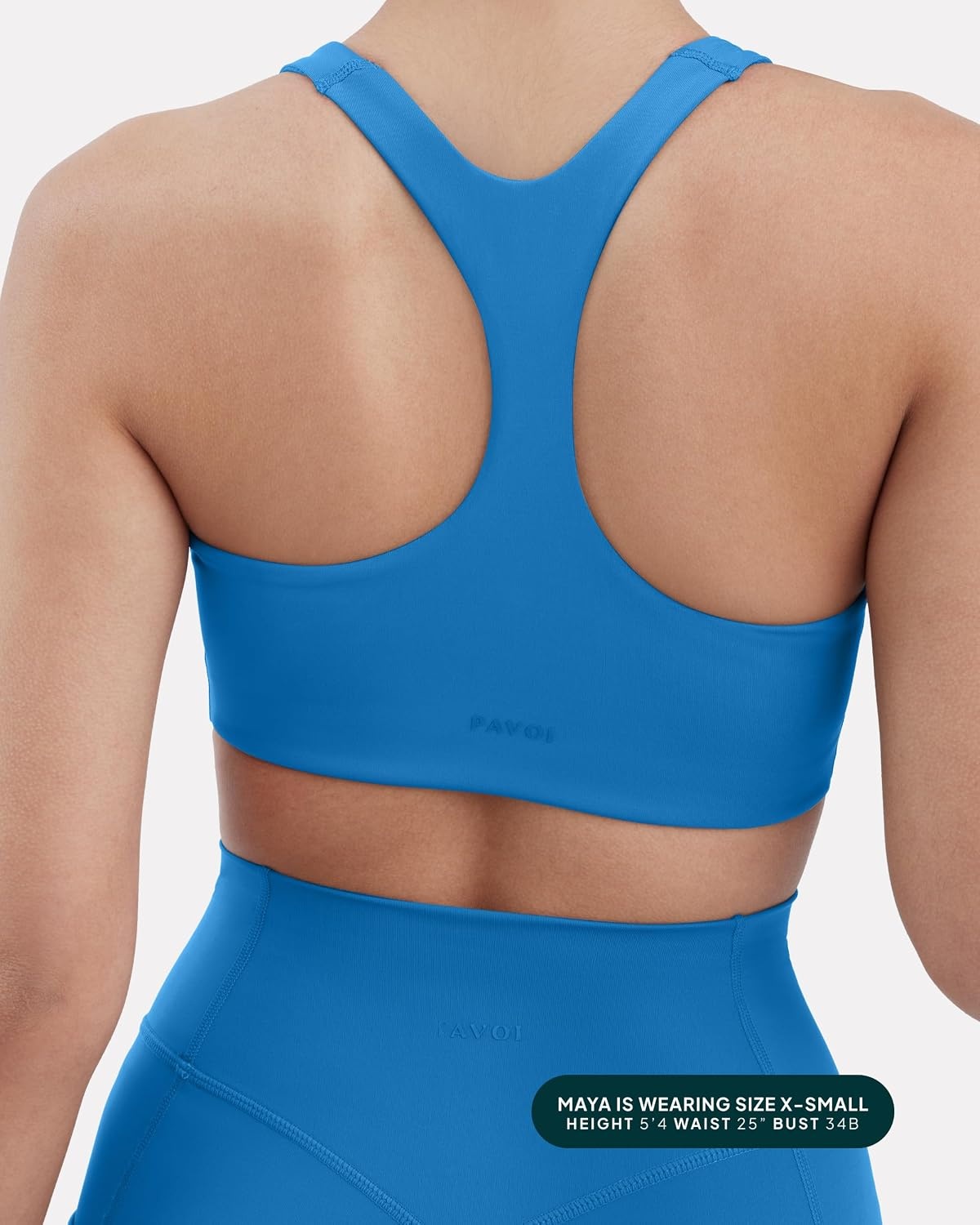 image:imagePAVOI ACTIVE Racerback Supportive Sports Bras for Women High Support Scoop Neck Gym Workout Bra Removable Pads HiPerformRoyal Blue