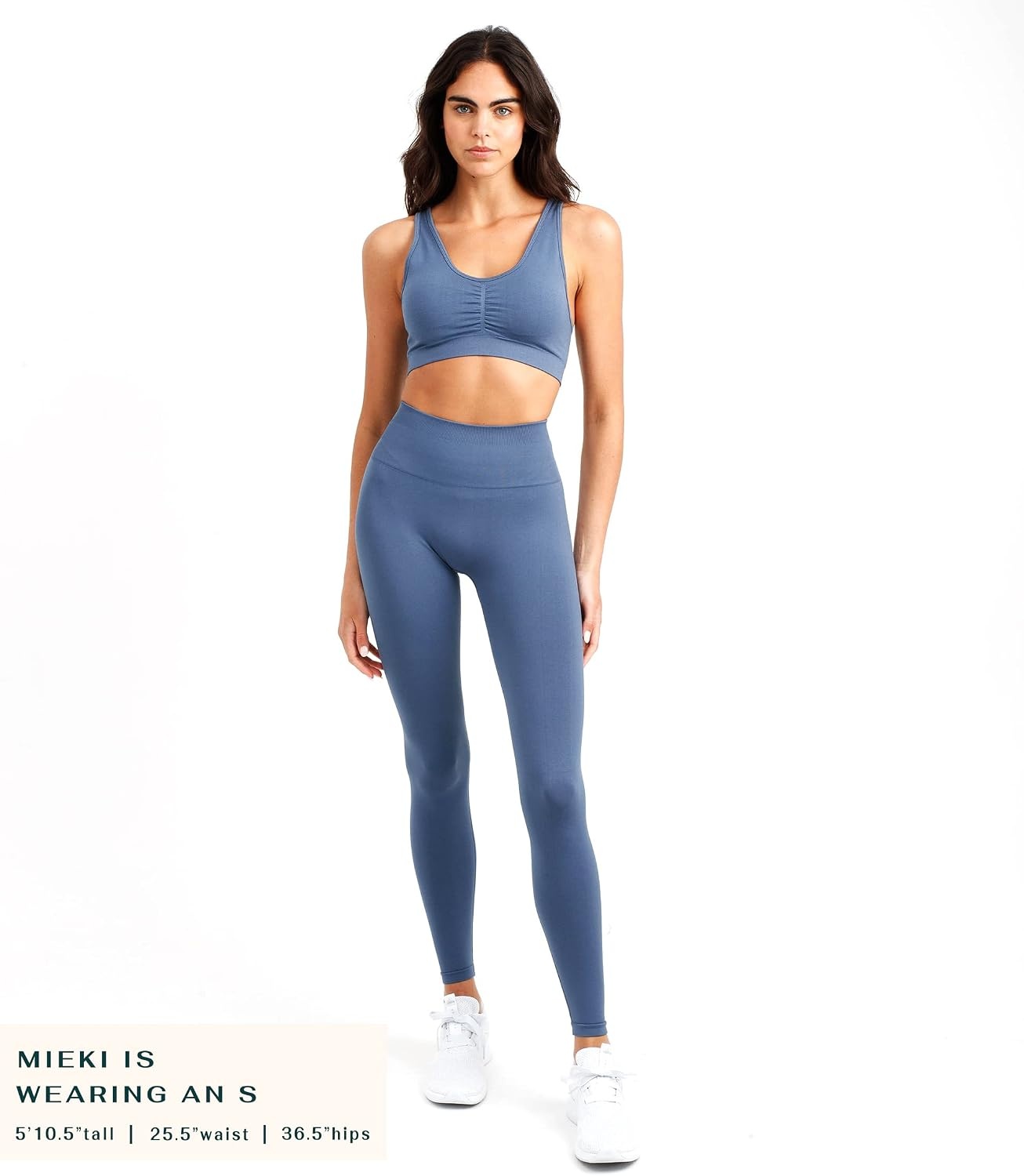 image:imagePAVOI ACTIVE Seamless Scrunch Butt Leggings High Waisted Compression Sculpting Women Full Length Workout Pants SculptFormGreyish Blue