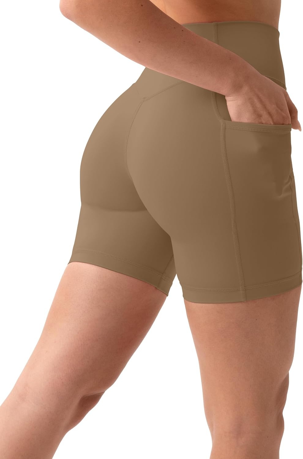 image:imagePAVOI ACTIVE Shorts with Pockets Compressive High Waisted Butt Sculpting 4 amp 6 Womens Biker Shorts HiPerform XXS to 3XCafe