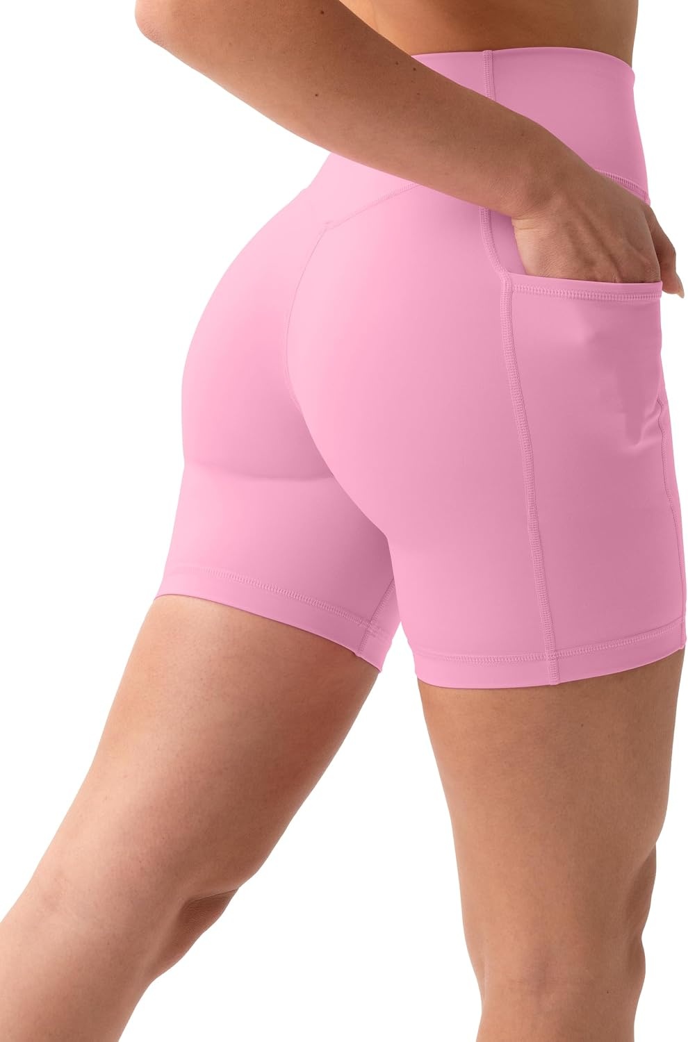 image:imagePAVOI ACTIVE Shorts with Pockets Compressive High Waisted Butt Sculpting 4 amp 6 Womens Biker Shorts HiPerform XXS to 3XPetal