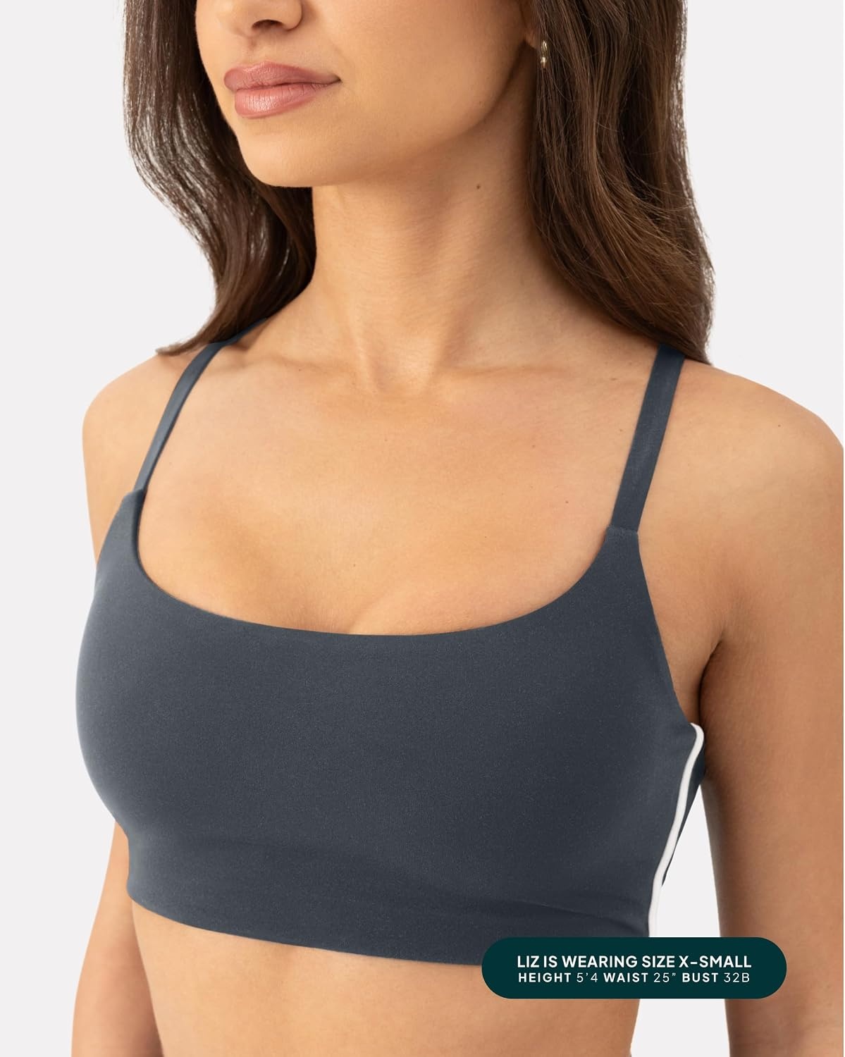 image:imagePAVOI ACTIVE Thin Spaghetti Strap Sports Bra for Women Medium Support Buttery Soft Scoop Neck Workout Yoga Bras FlexFlowThunder