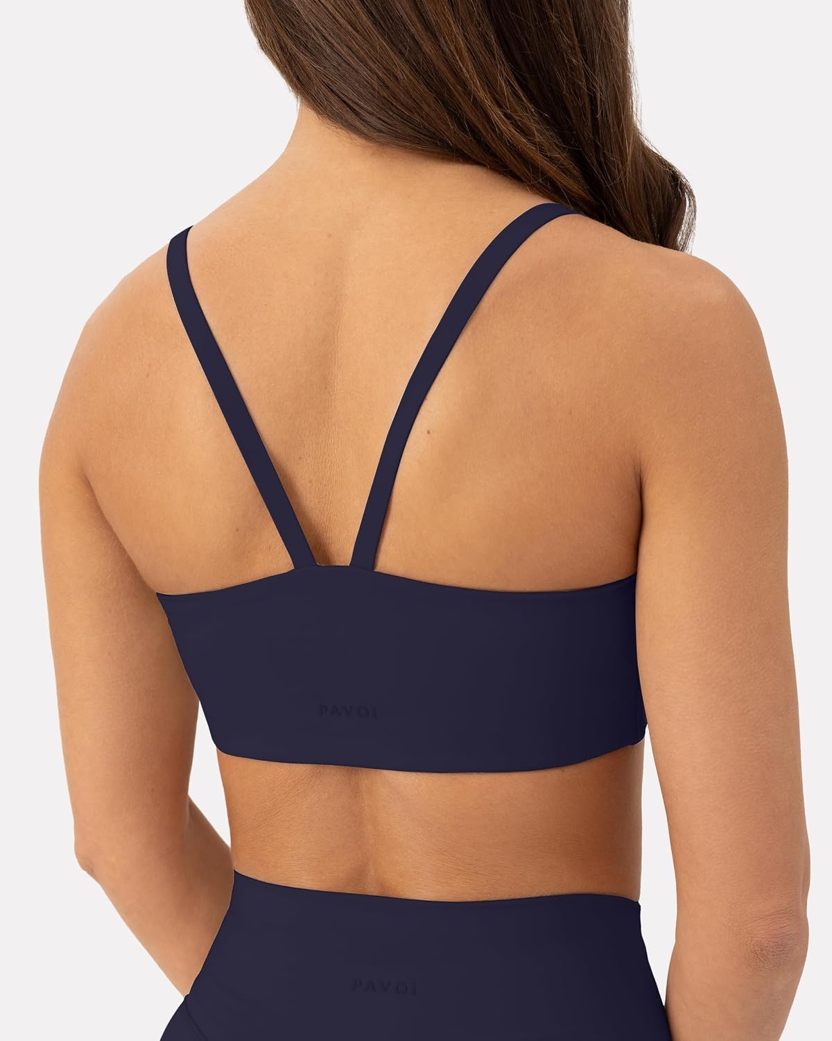 image:imagePAVOI ACTIVE Thin Spaghetti Strap Sports Bra for Women Medium Support Buttery Soft Scoop Neck Workout Yoga Bras FlexFlowTwilight