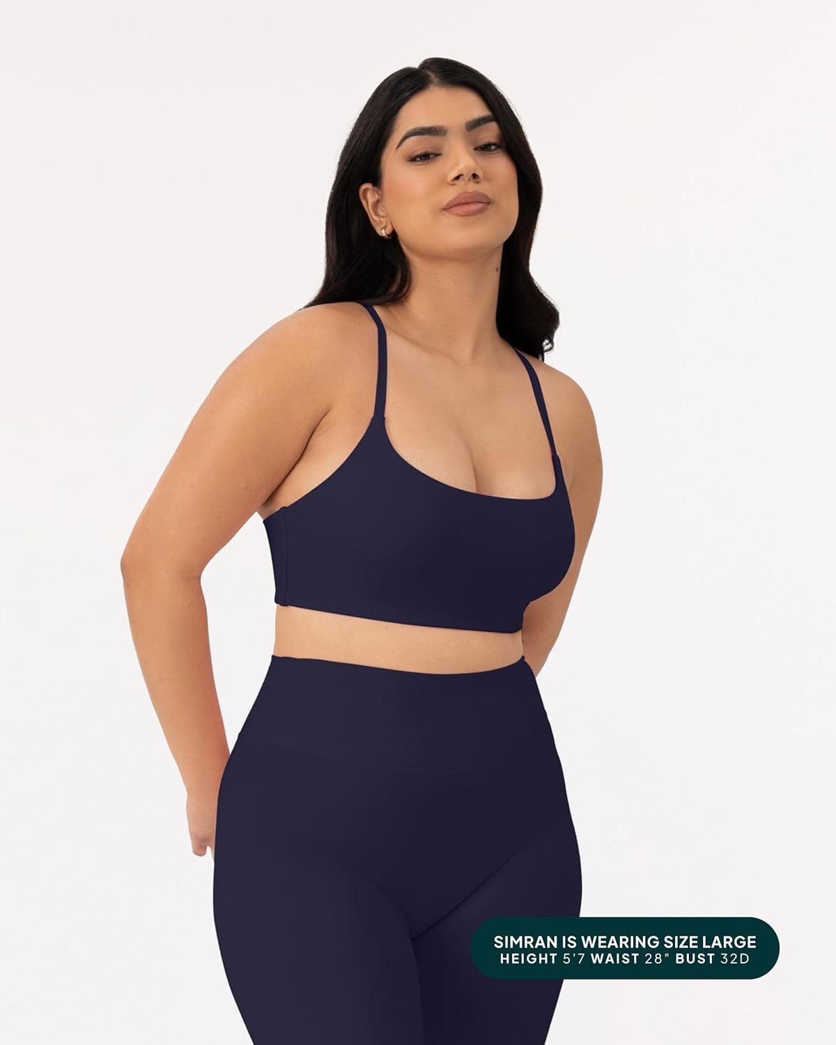 image:imagePAVOI ACTIVE Thin Spaghetti Strap Sports Bra for Women Medium Support Buttery Soft Scoop Neck Workout Yoga Bras FlexFlowTwilight