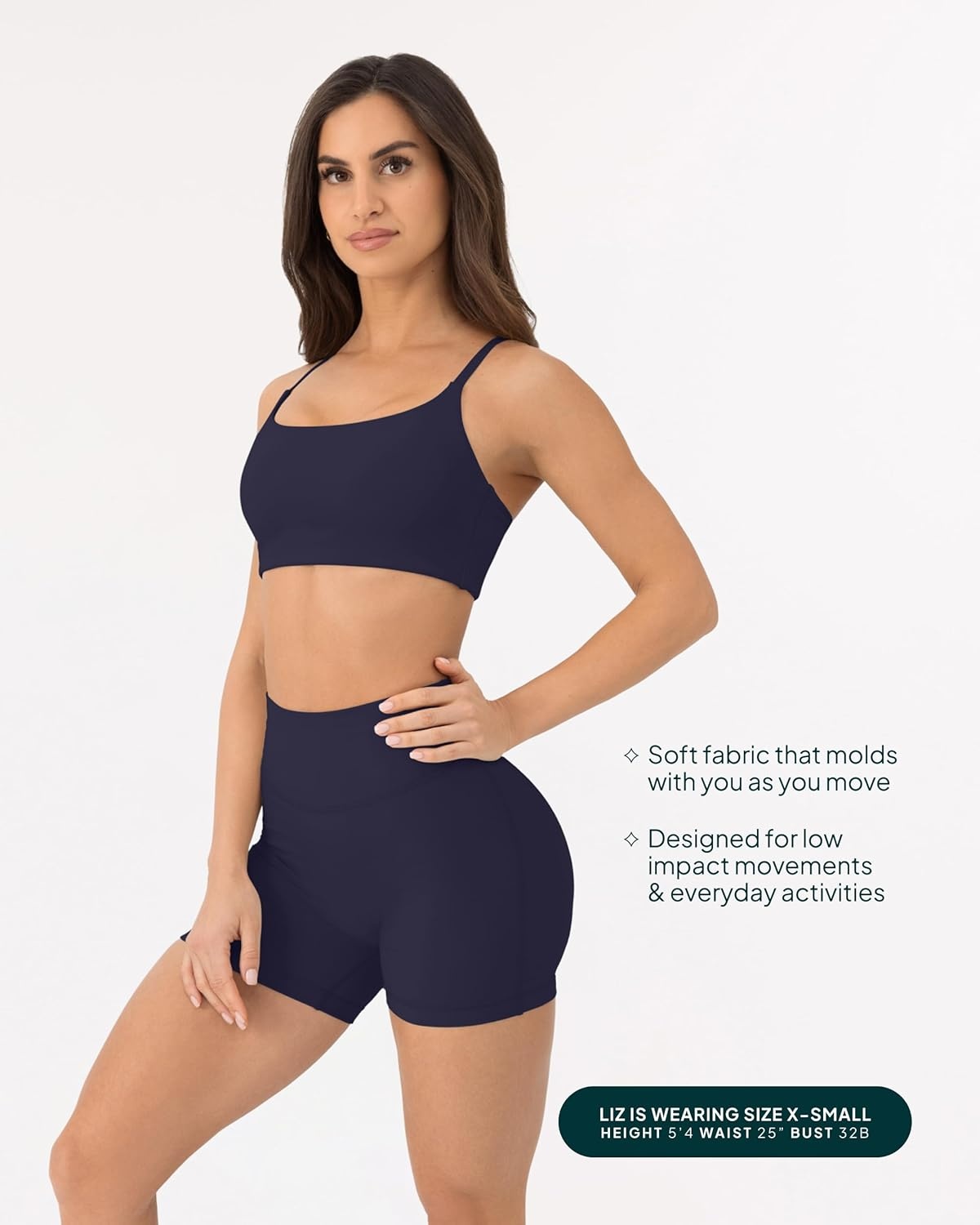 image:imagePAVOI ACTIVE Thin Spaghetti Strap Sports Bra for Women Medium Support Buttery Soft Scoop Neck Workout Yoga Bras FlexFlowTwilight