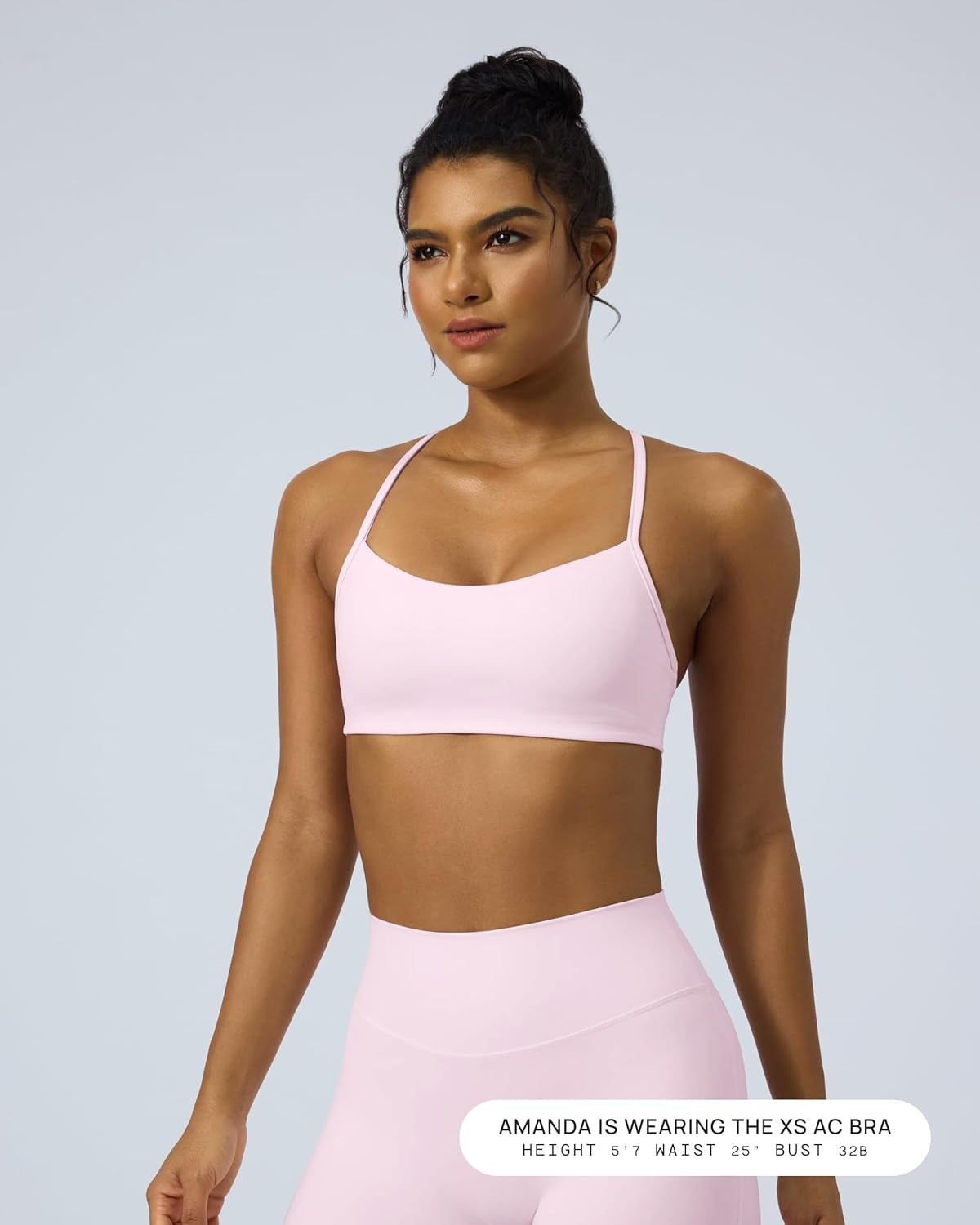 image:imagePAVOI ACTIVE Yoga Racerback Bras for Women Buttery Soft Low Support Scoop Neck YBack Thin Strap Sports Bra FlexFlowBlossom Pink